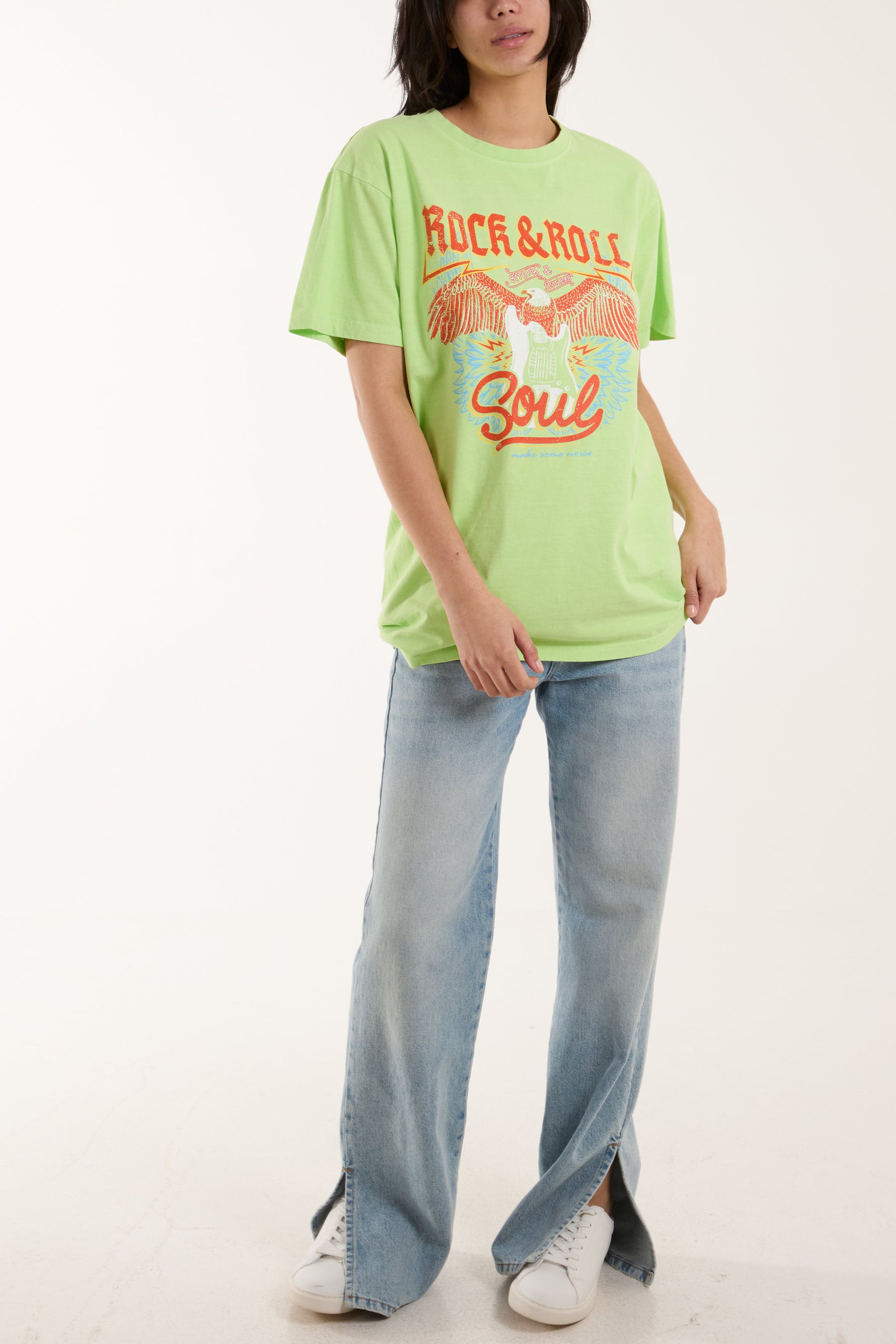 Rock & Roll Print T-Shirt