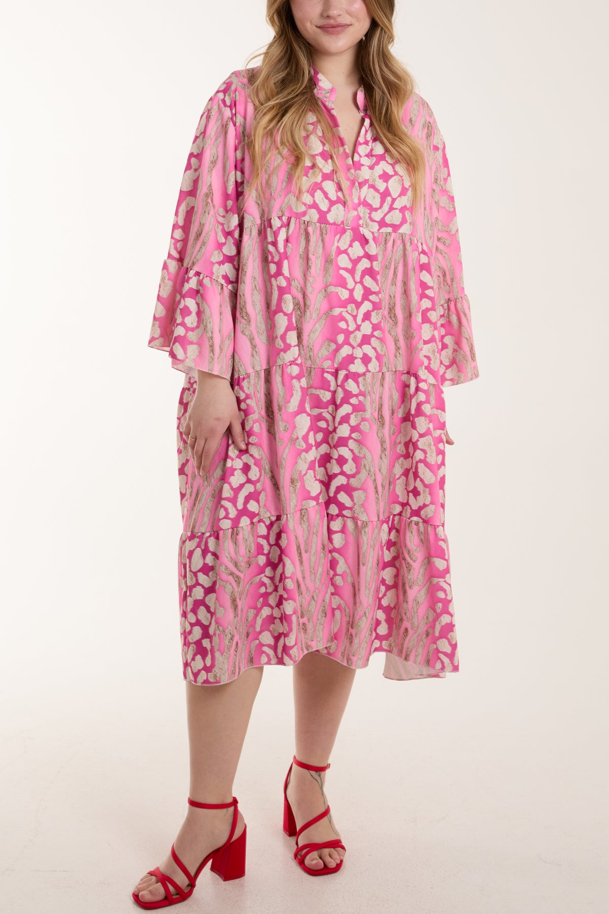 Leopard Print Tiered Mini Dress