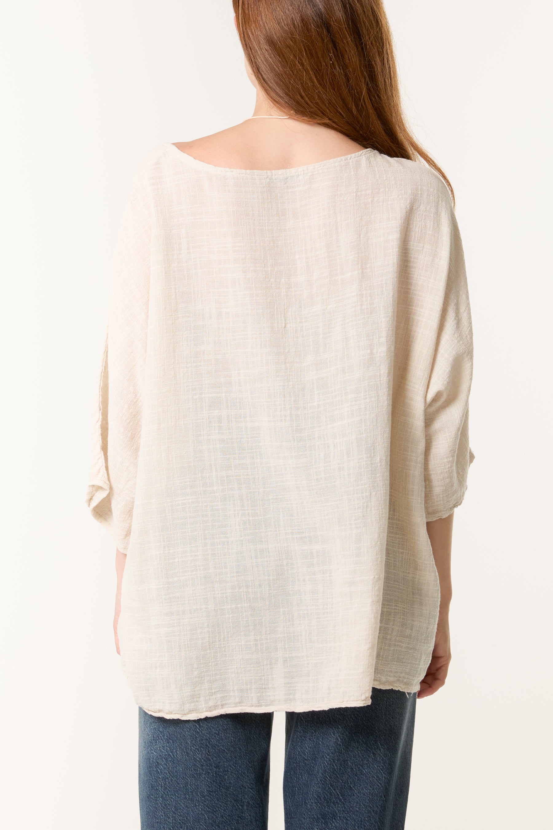 Necklace Pure Cotton Round Neck Top