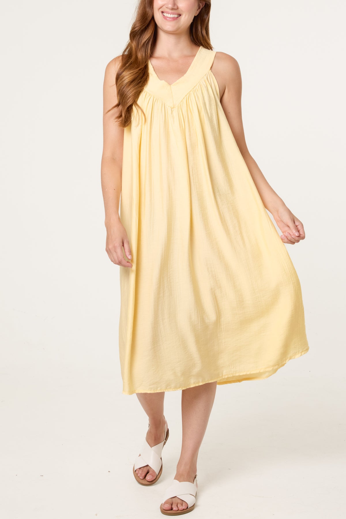 Essential V-Neck Midi Dress