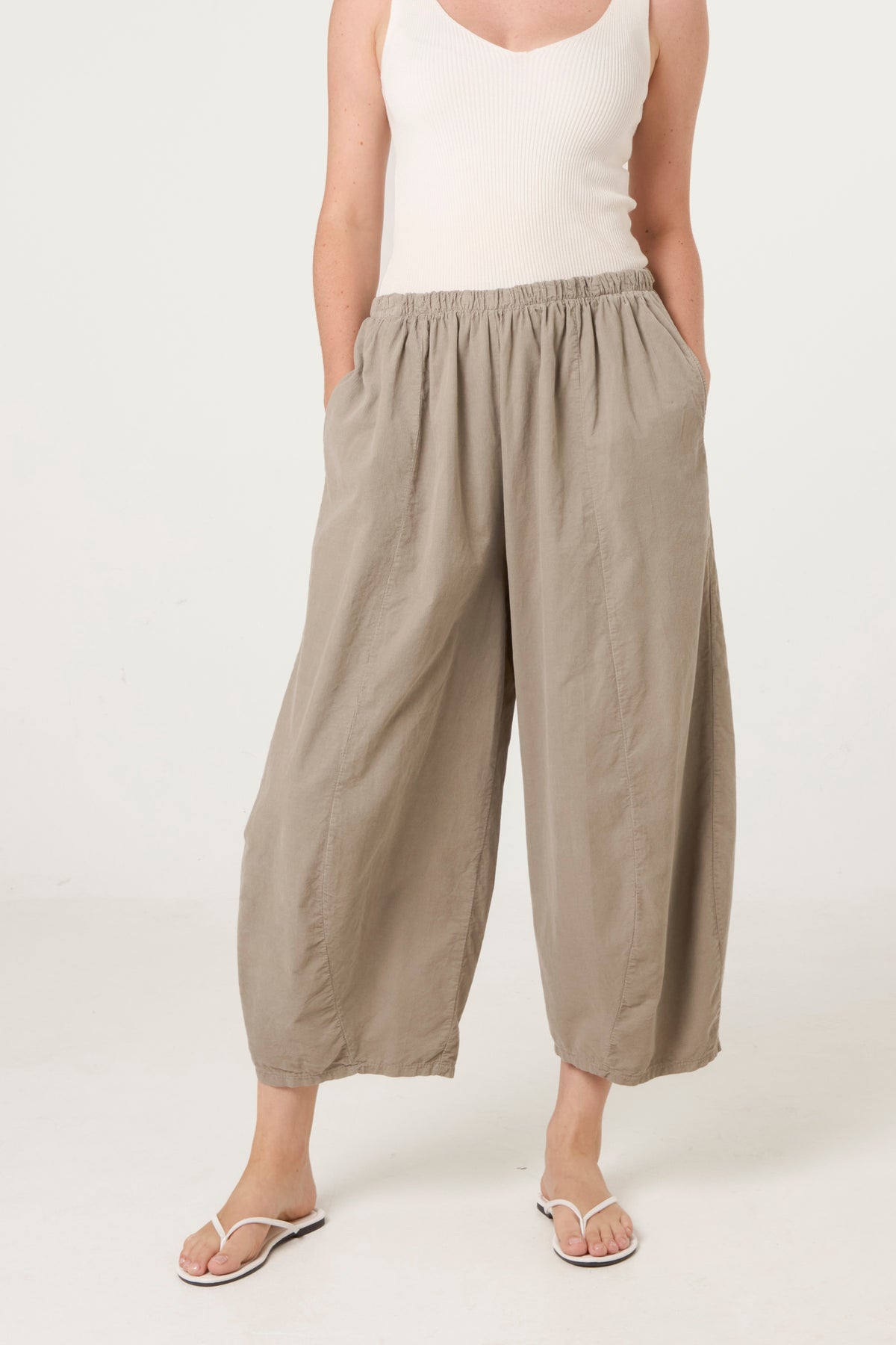 Courdroy Elasticated Waist Trousers