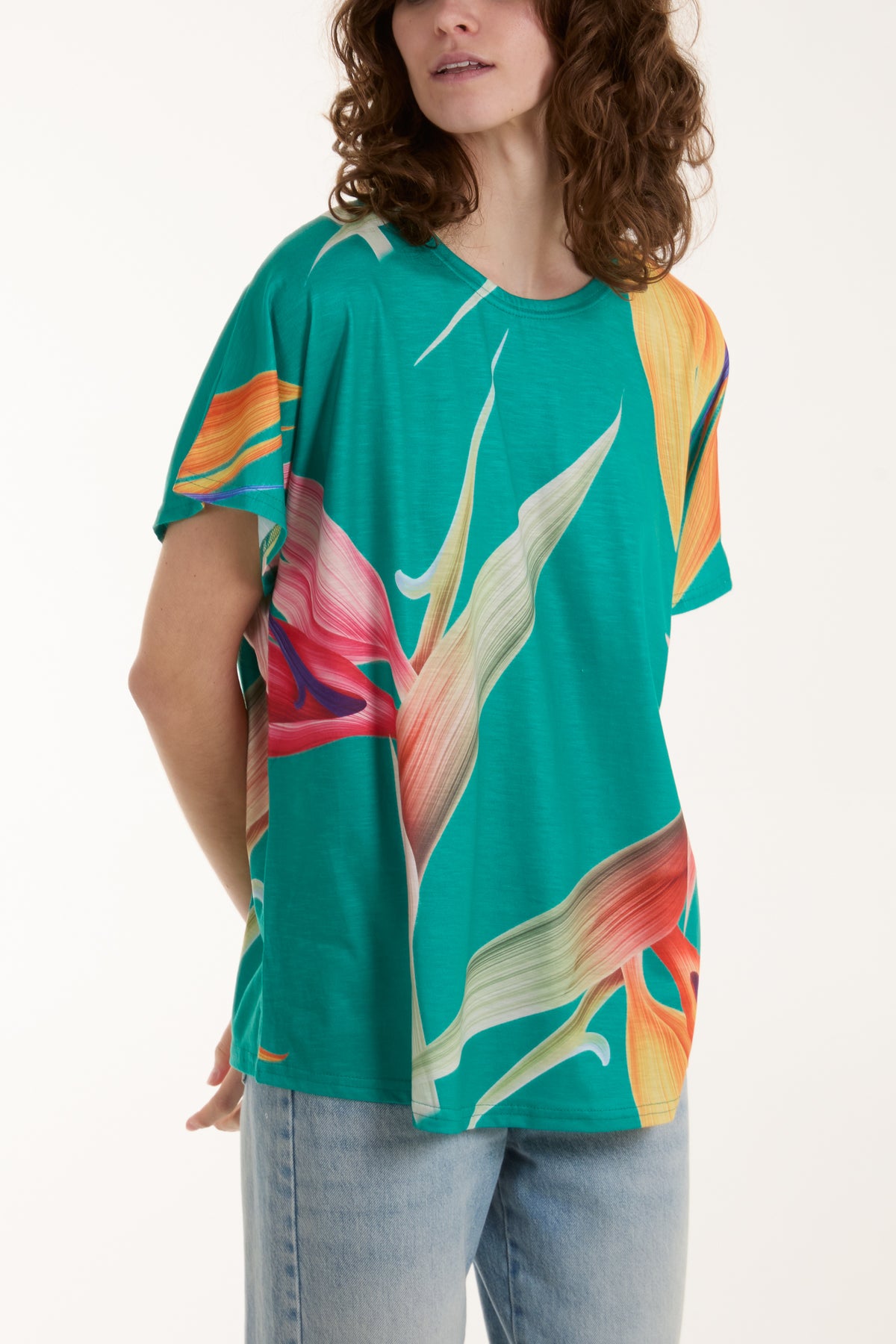 Abstract Leaf Print Tee