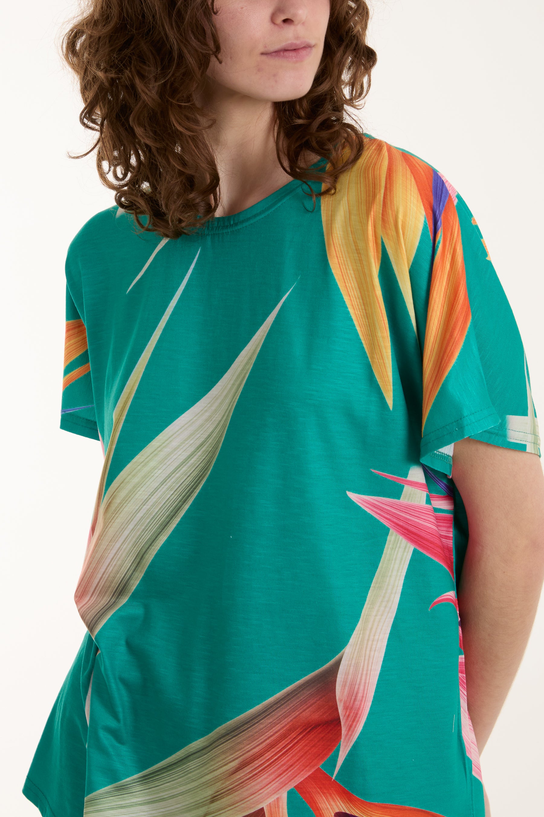 Abstract Leaf Print Tee