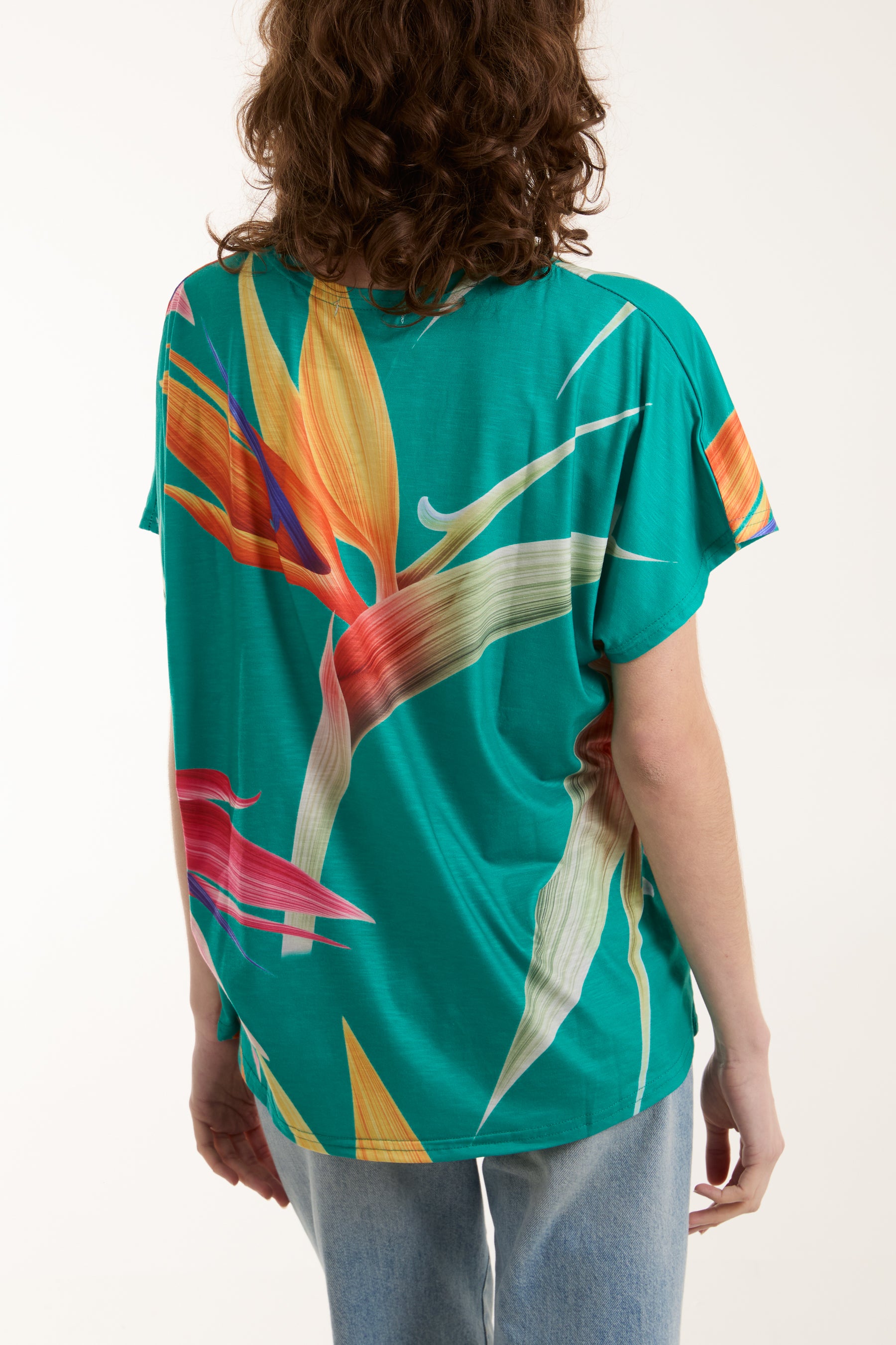 Abstract Leaf Print Tee