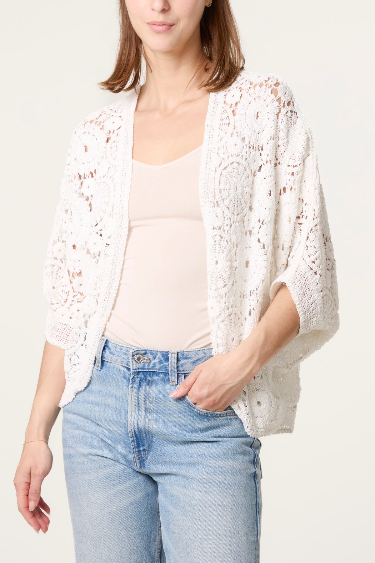 Mandala Crochet Batwing Cardigan