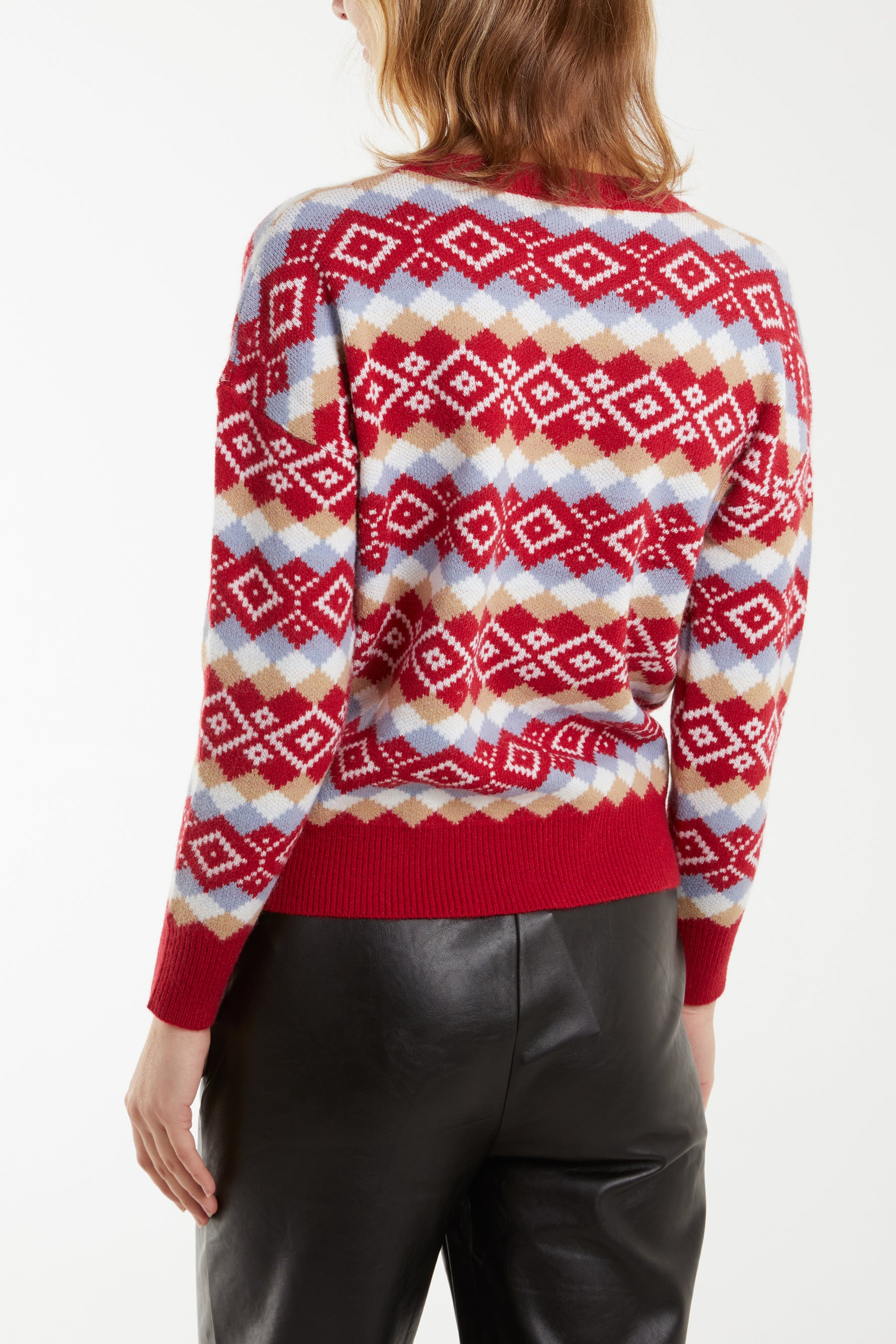 Aztec & Argyle Crew Neck Jumper