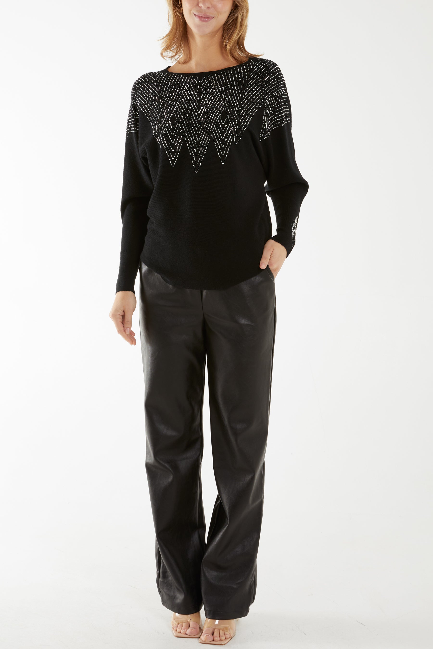 Zig Zag Embellished Jumper