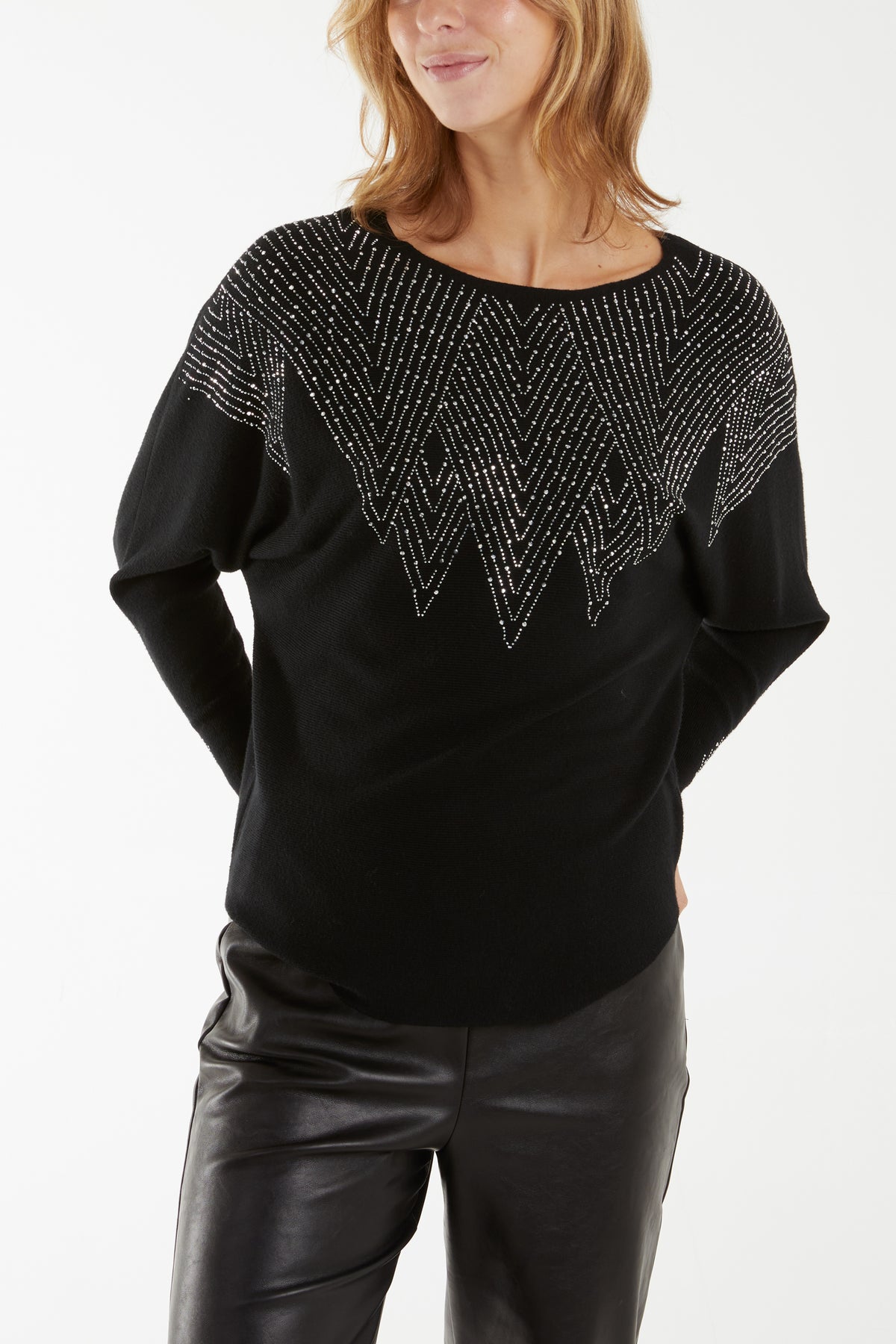Zig Zag Embellished Jumper