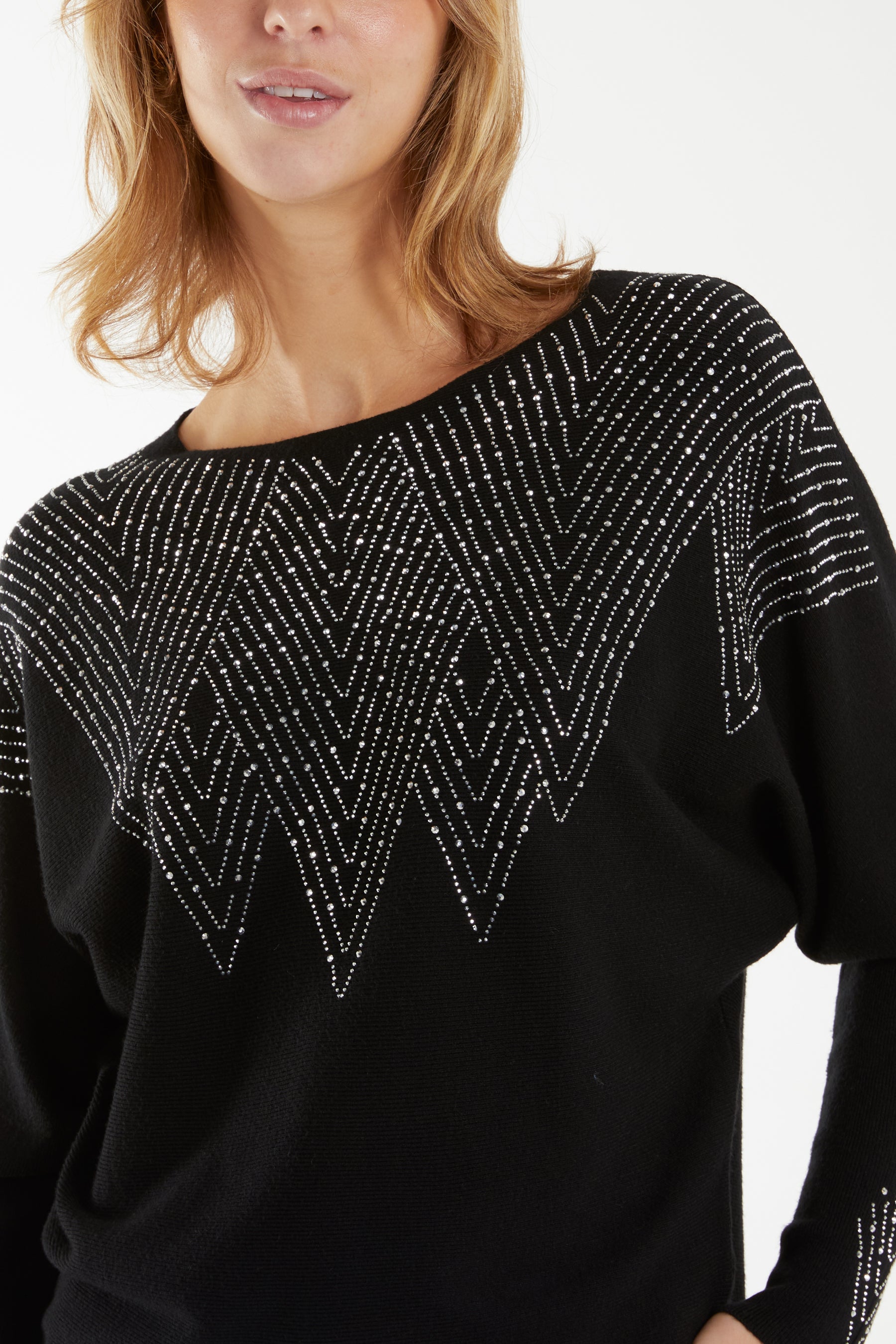 Zig Zag Embellished Jumper