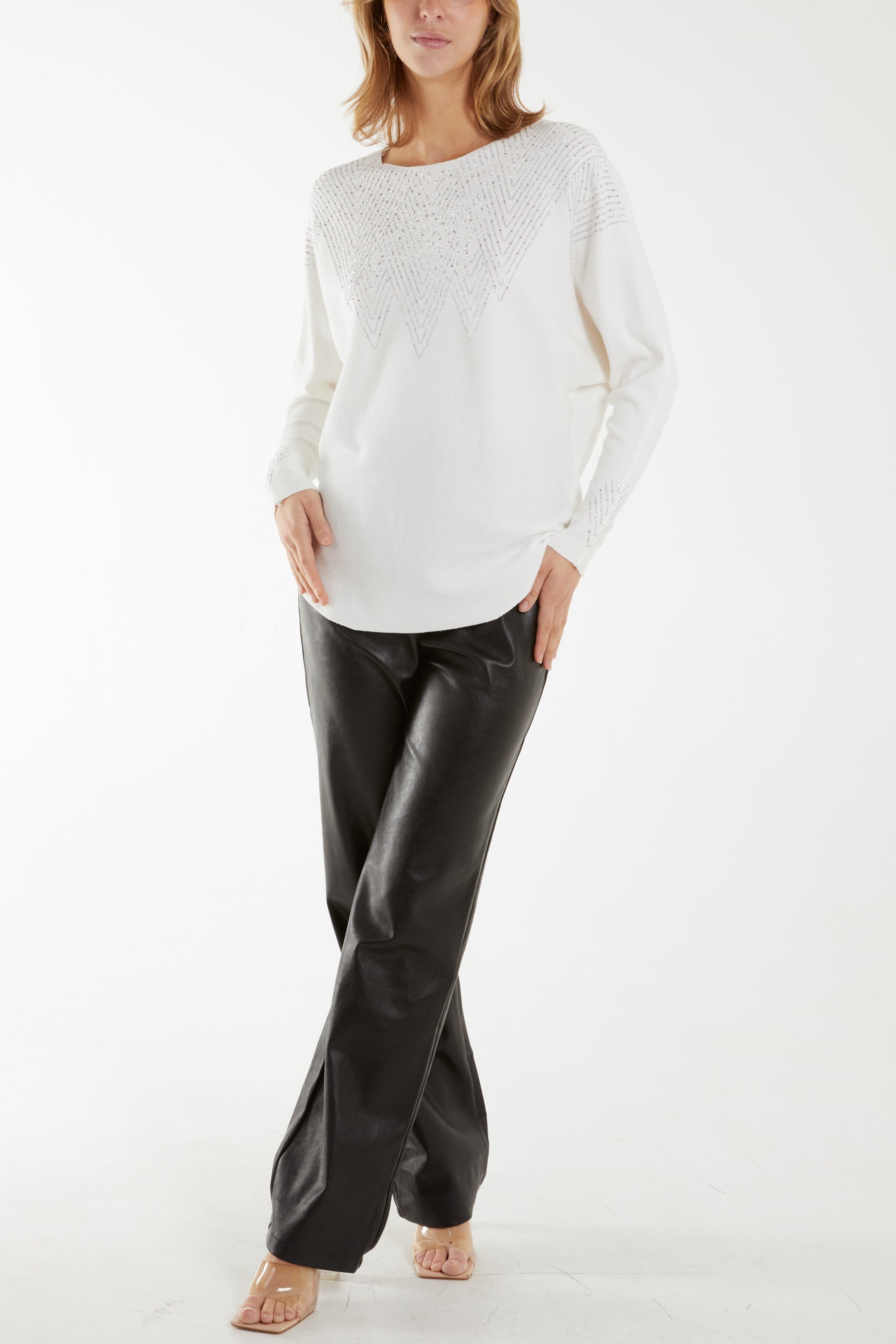 Zig Zag Embellished Jumper