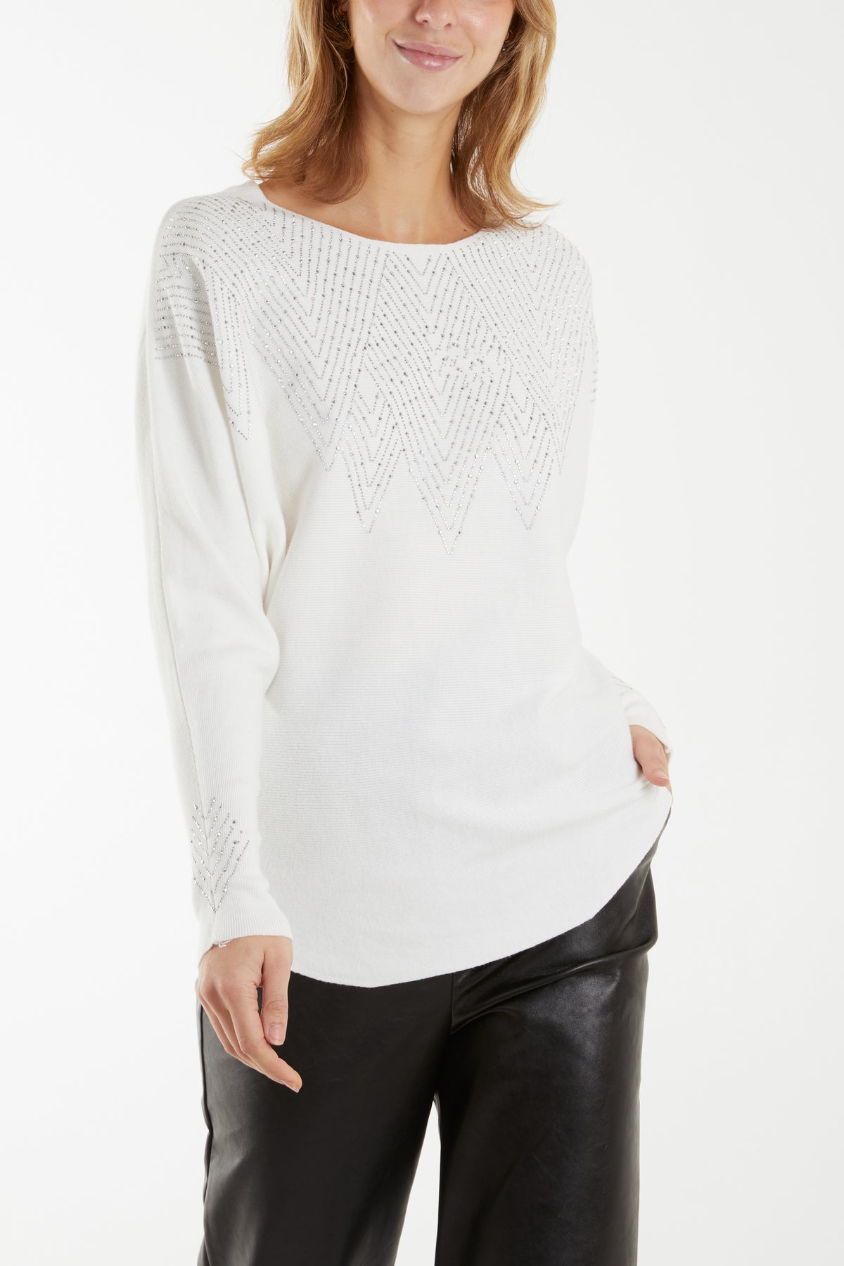 Zig Zag Embellished Jumper