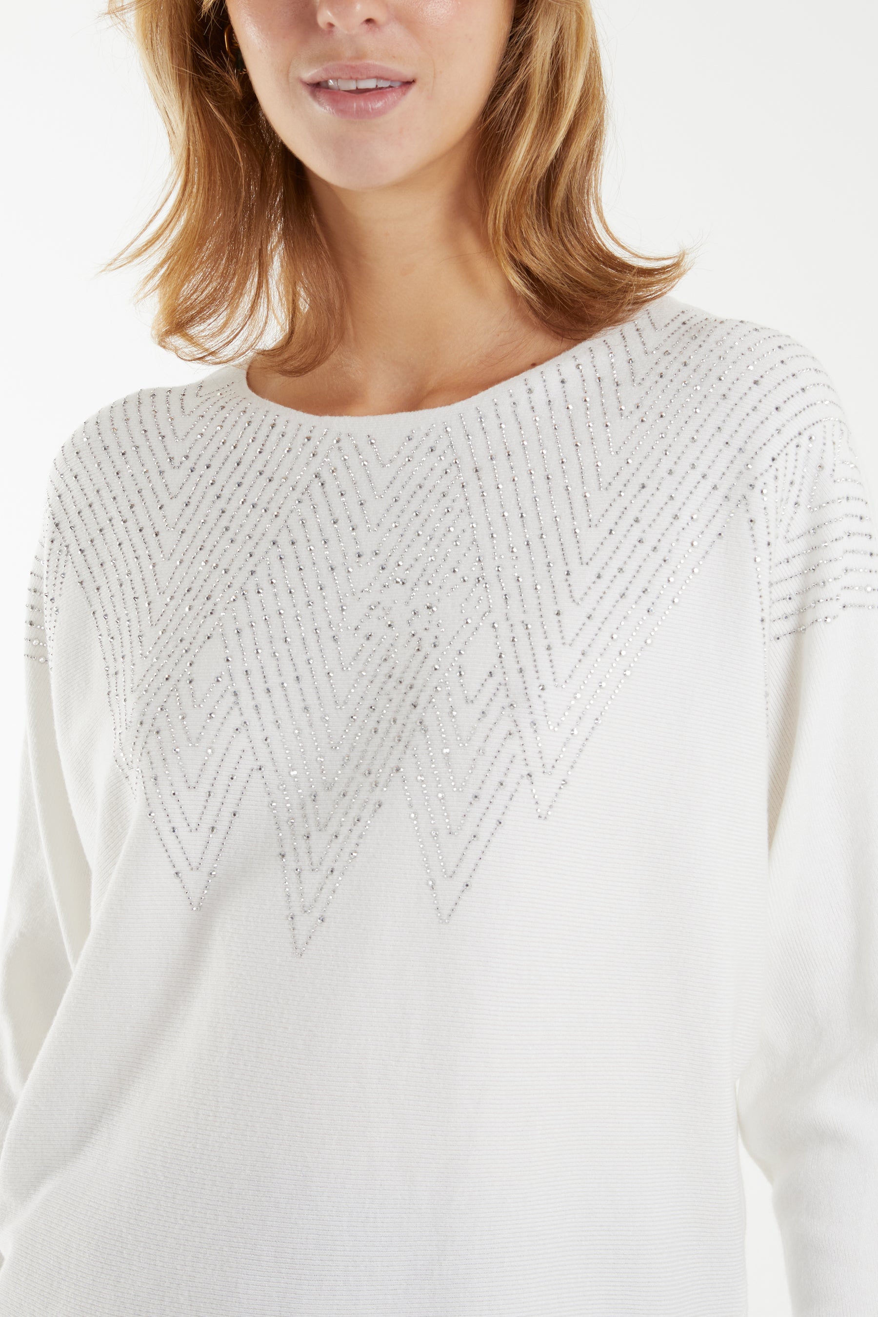 Zig Zag Embellished Jumper