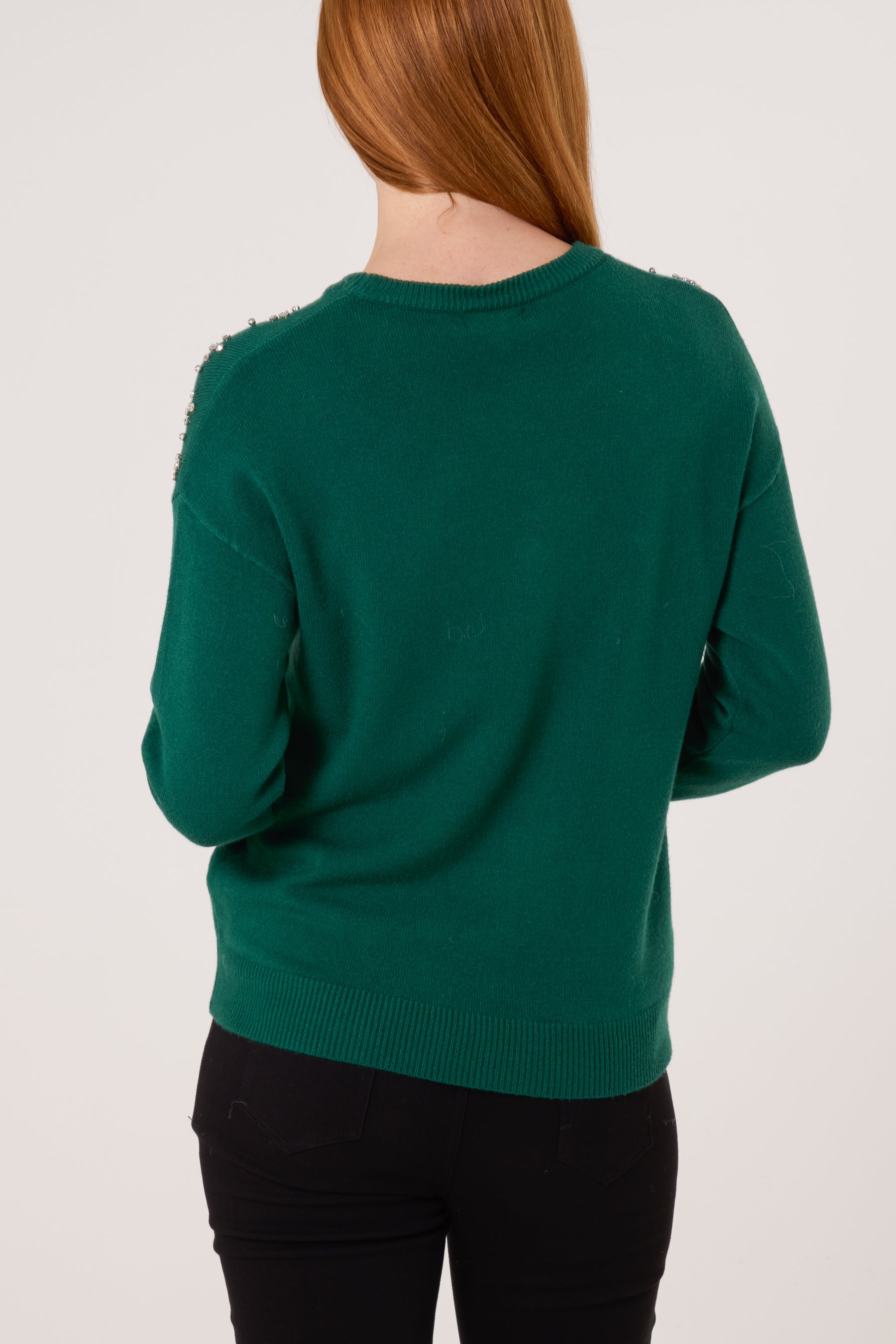 Flower Embellished Knit Jumper