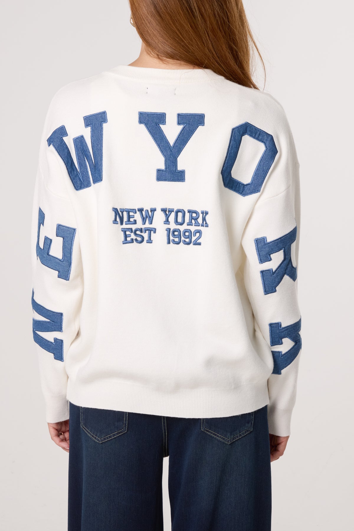 New York Crew Neck Fine Knit Jumper