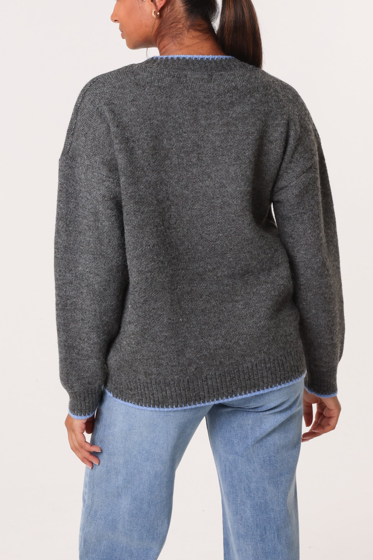 Jacquard Heart Knitted Jumper