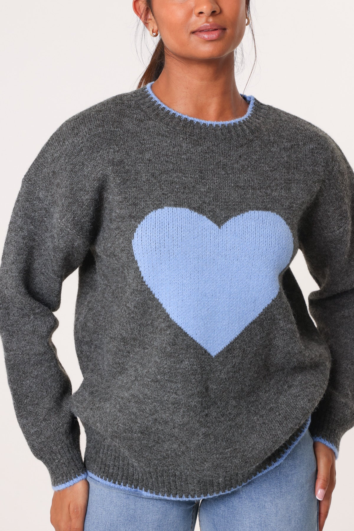 Jacquard Heart Knitted Jumper