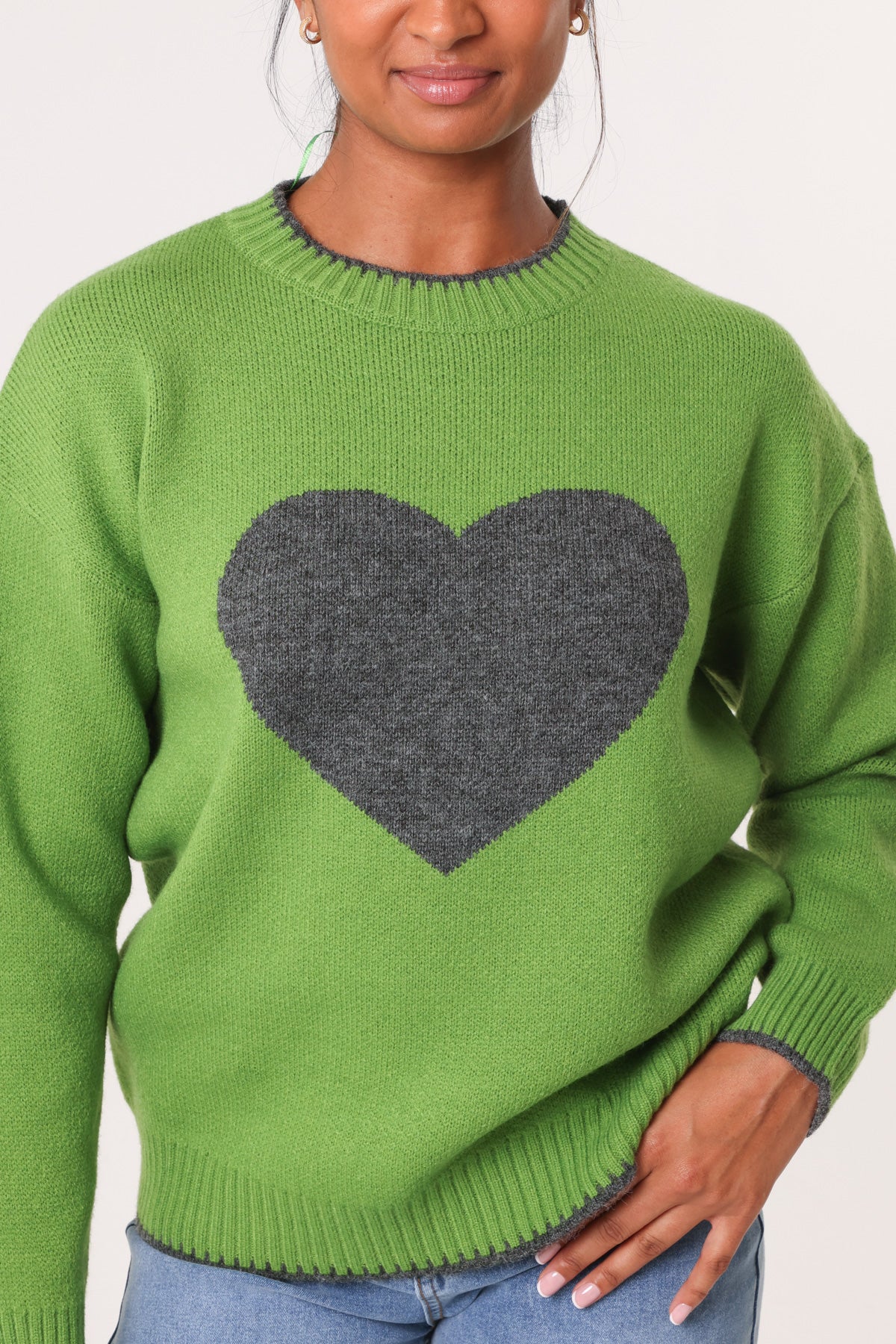 Jacquard Heart Knitted Jumper