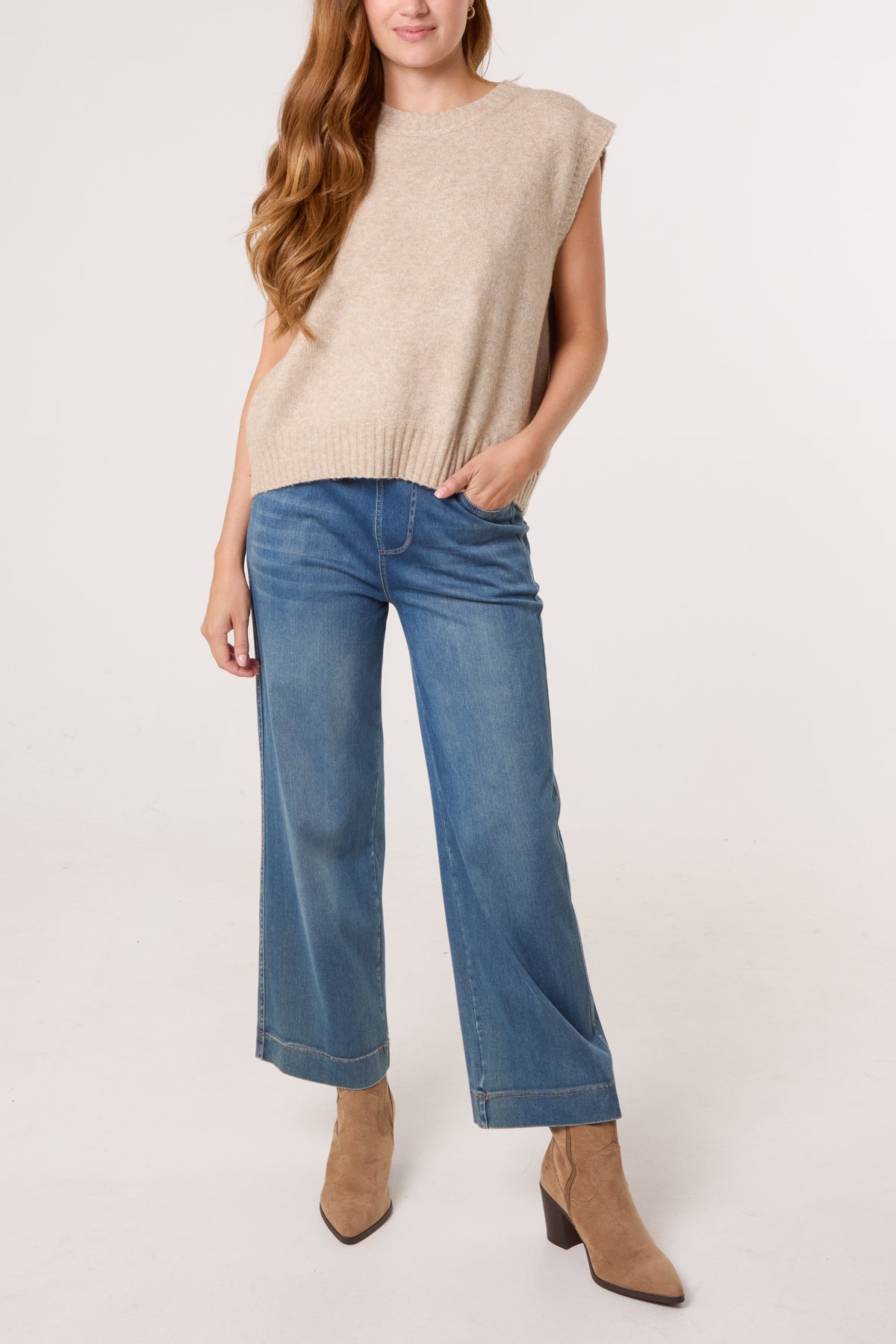 Open Back Knot Knitted Vest