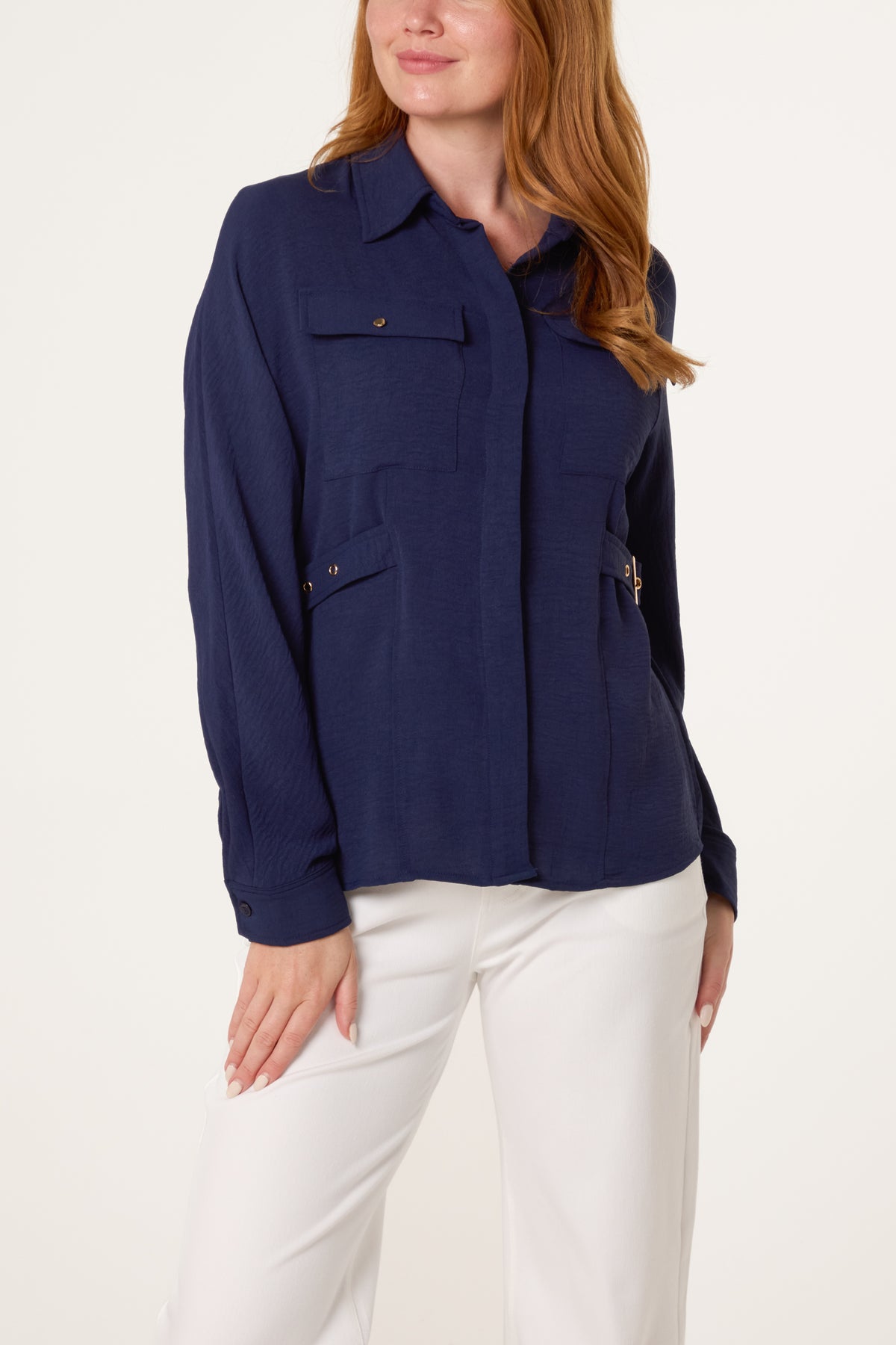 Belt & Buckle Detail Shirt