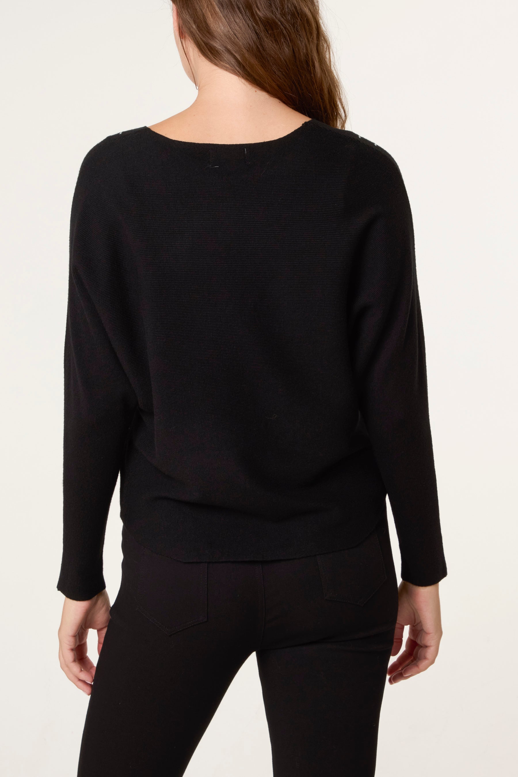 Embellished Diamond Patterned Jumper