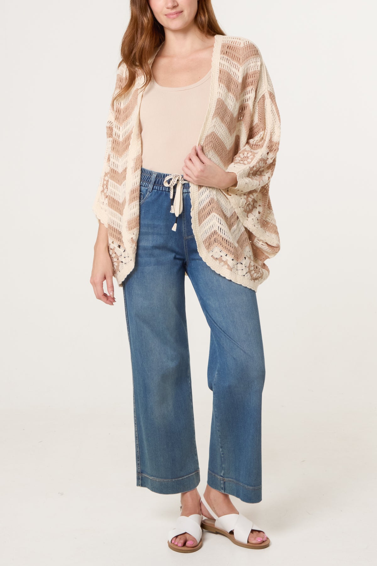 Zig Zag Crochet Batwing Cardigan
