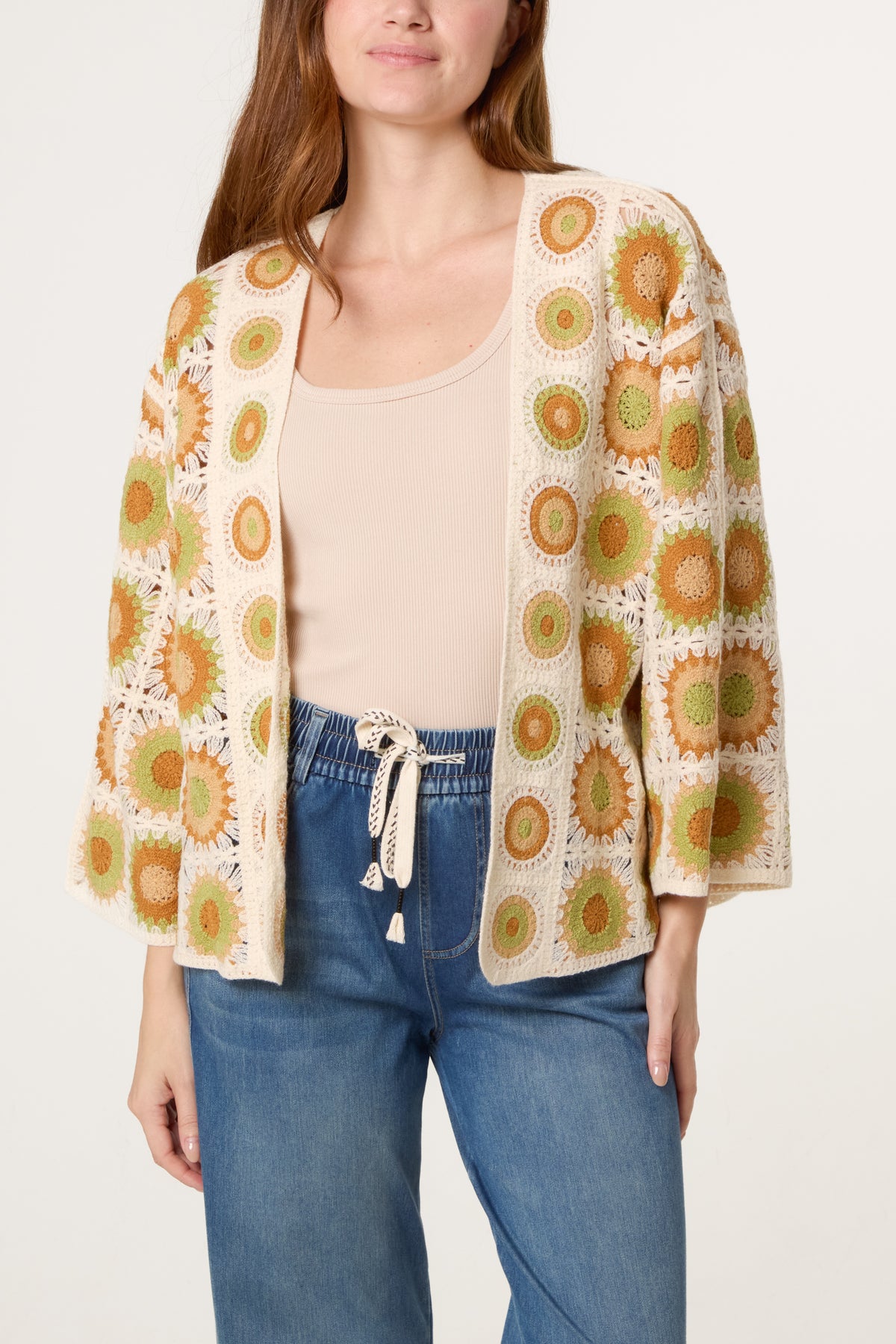 Sun Crochet Design Open Cardigan