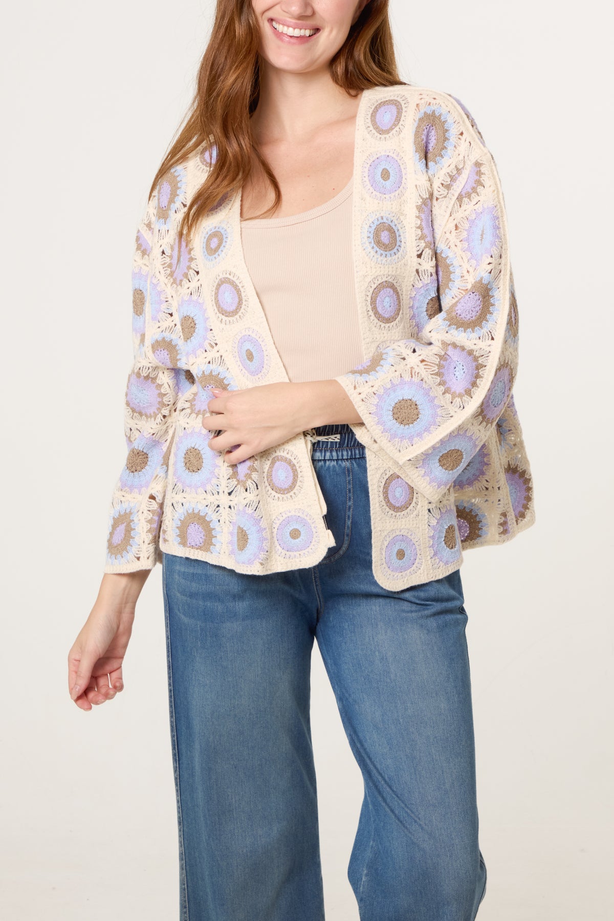 Sun Crochet Design Open Cardigan