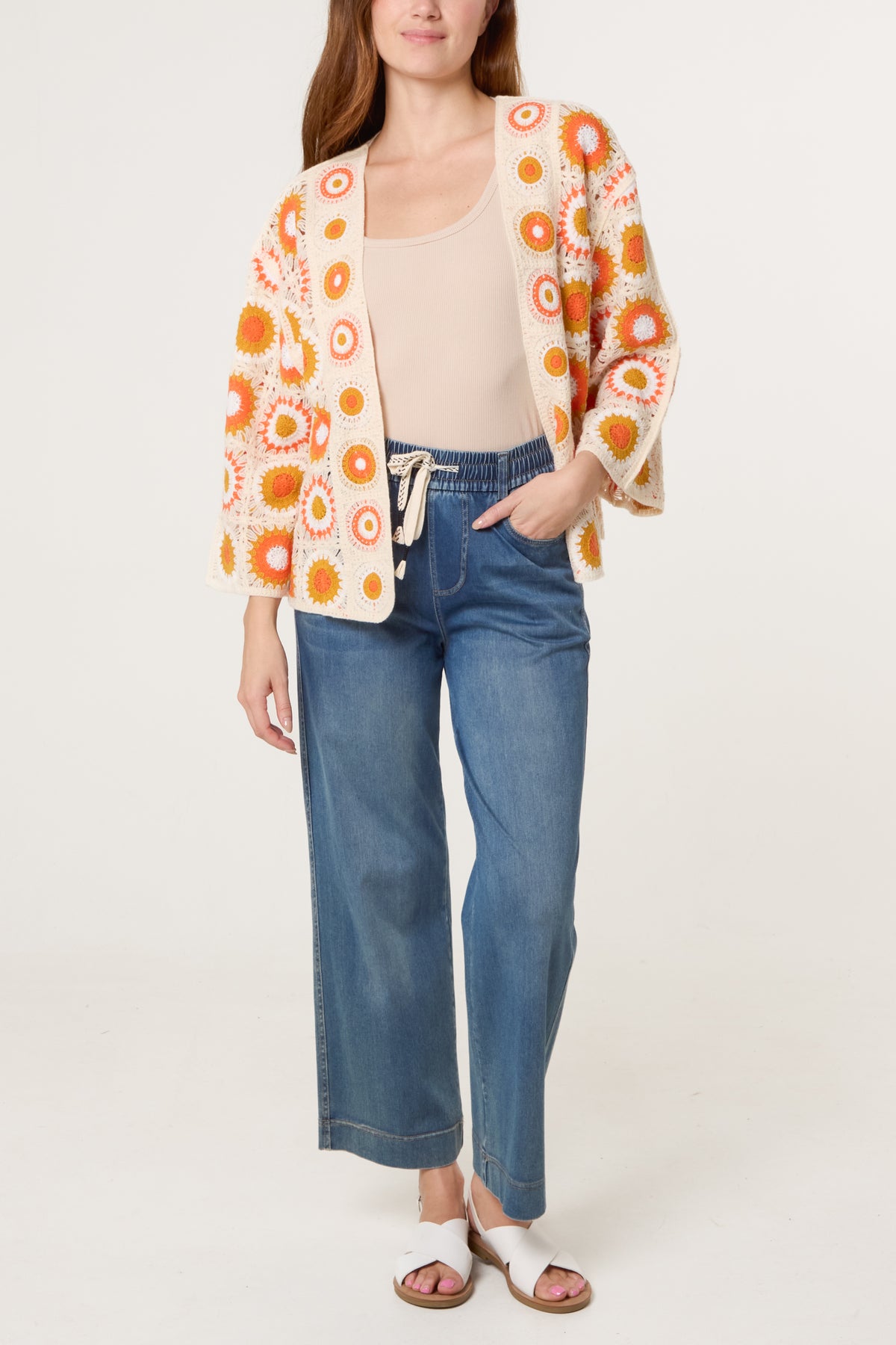 Sun Crochet Design Open Cardigan