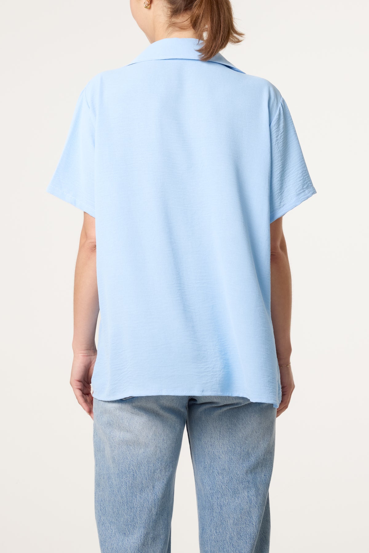 Scarf Tie Collar Shirt