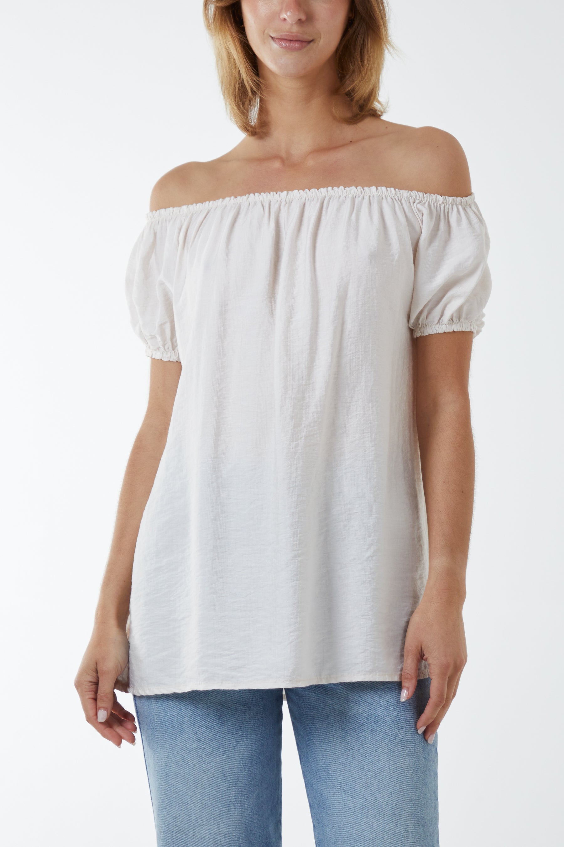 Short Sleeve Bardot Top