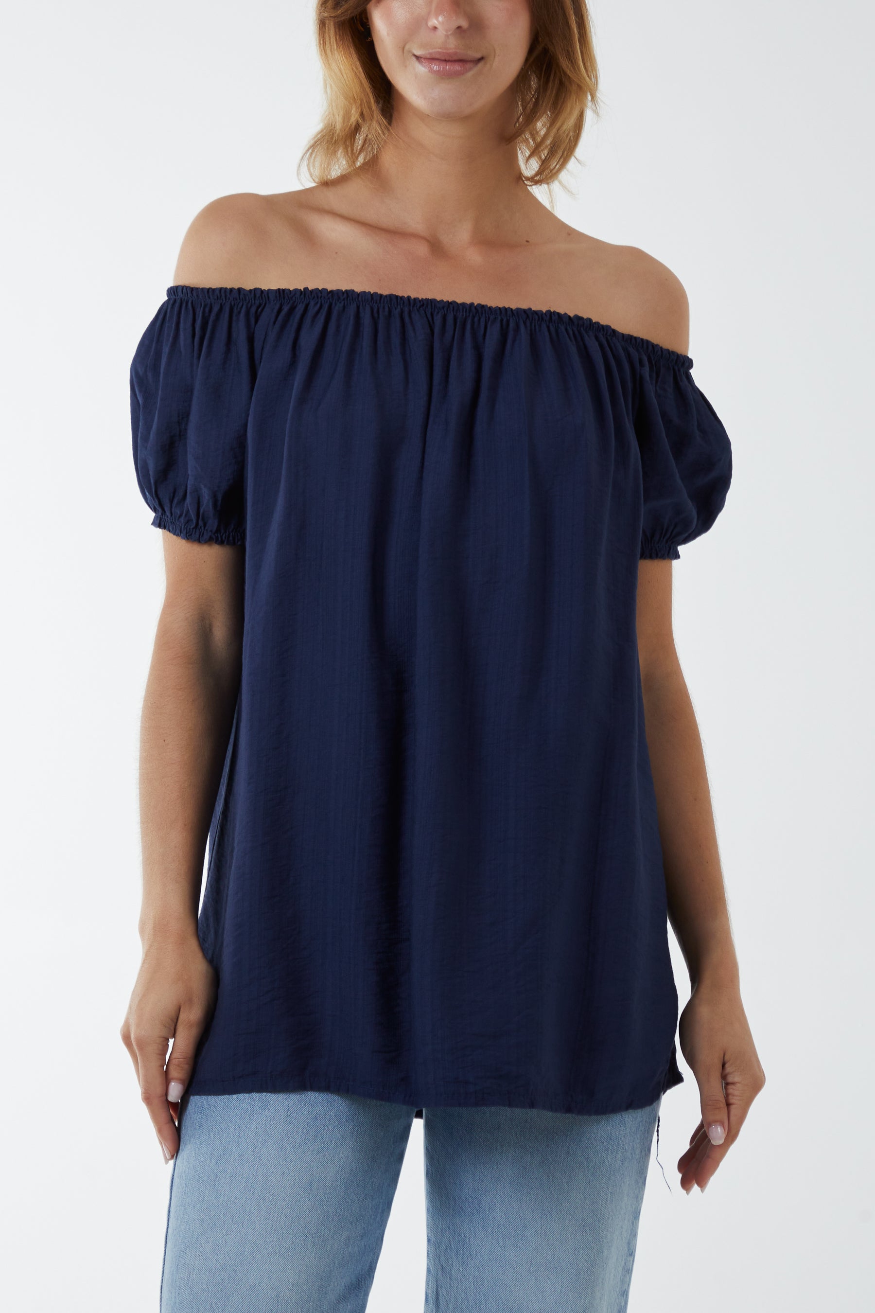 Short Sleeve Bardot Top