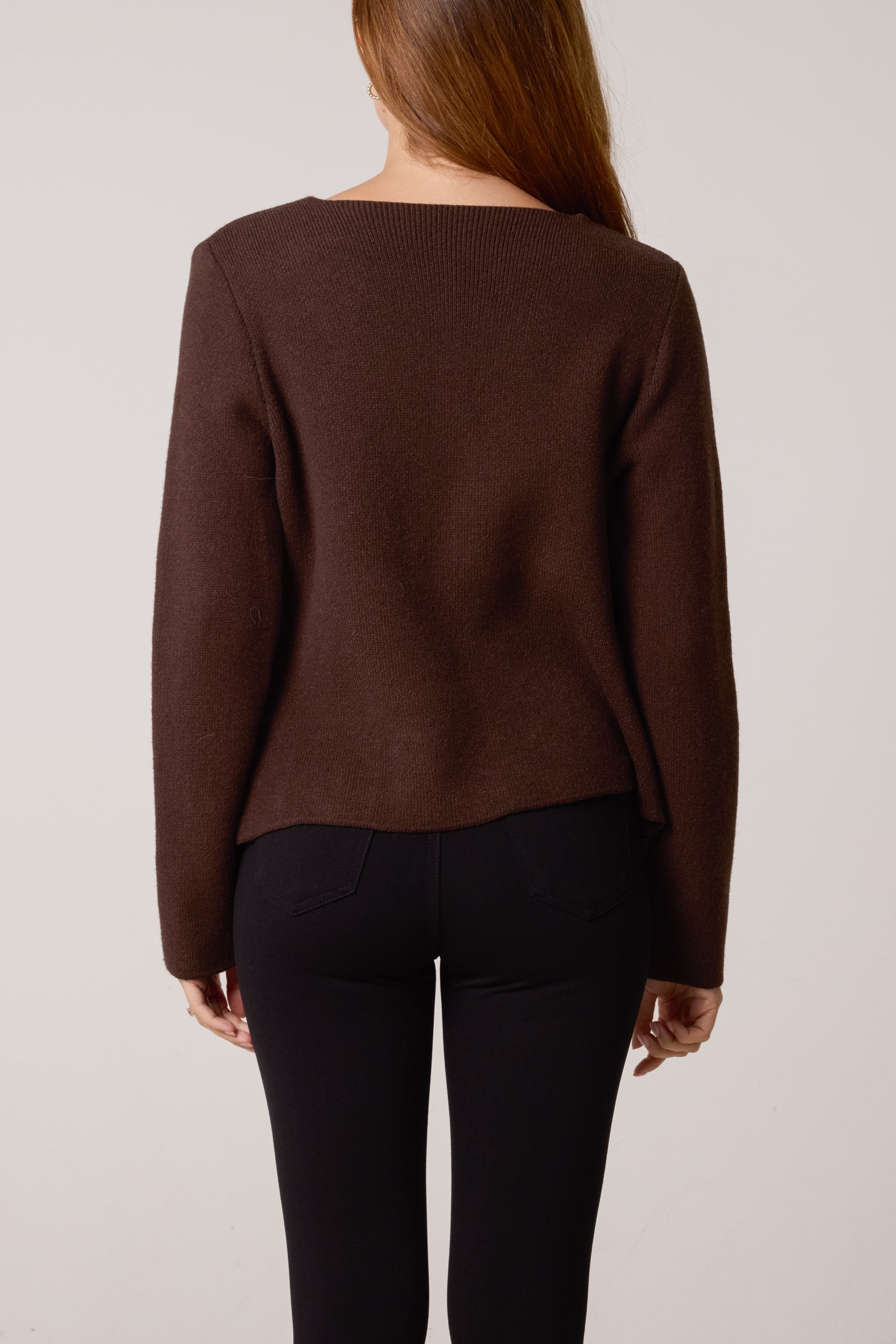 Gold Button V-Neck Cardigan