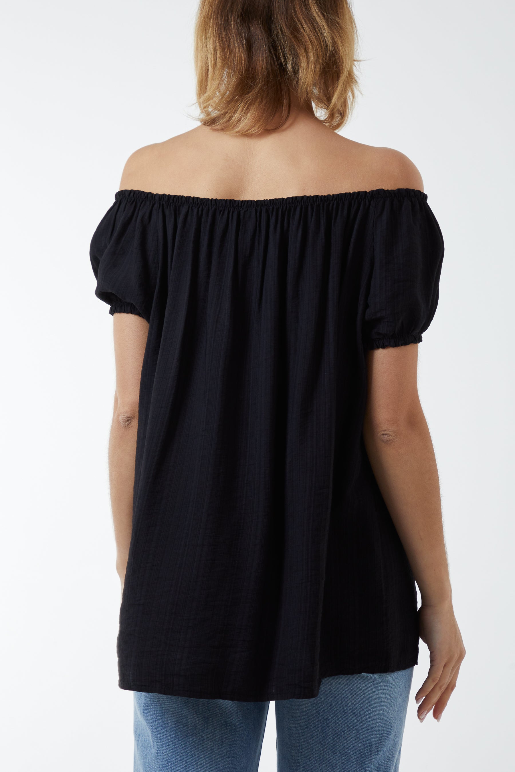 Short Sleeve Bardot Top