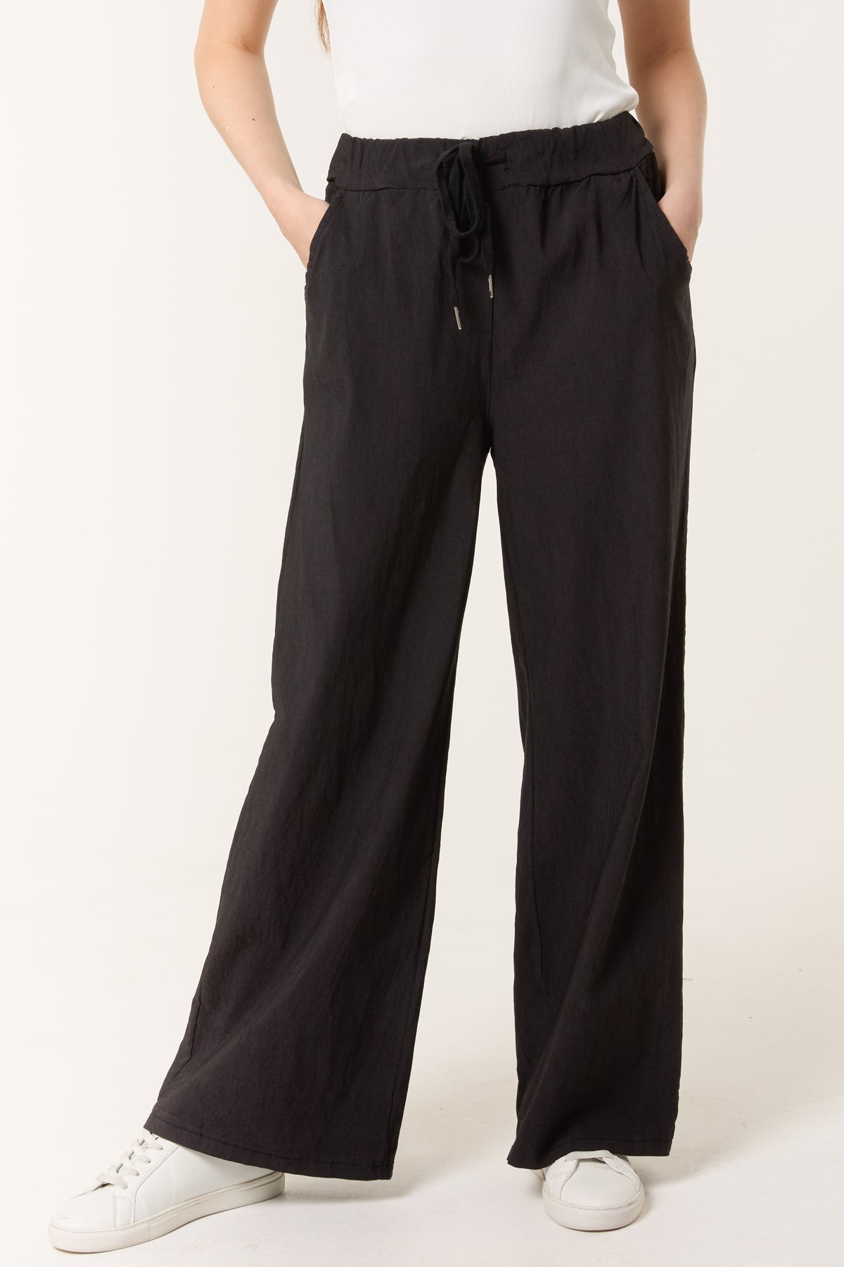 Magic Drawstring Wide Leg Trousers
