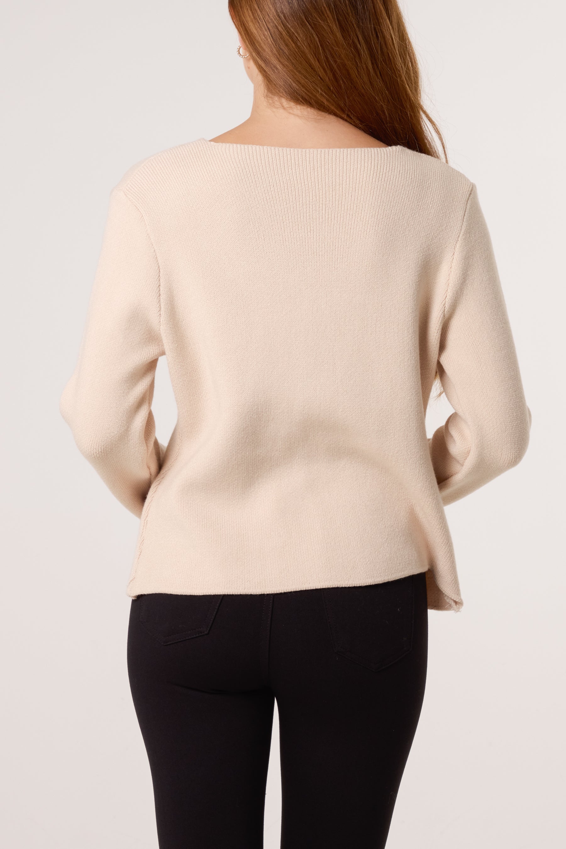 Gold Button V-Neck Cardigan