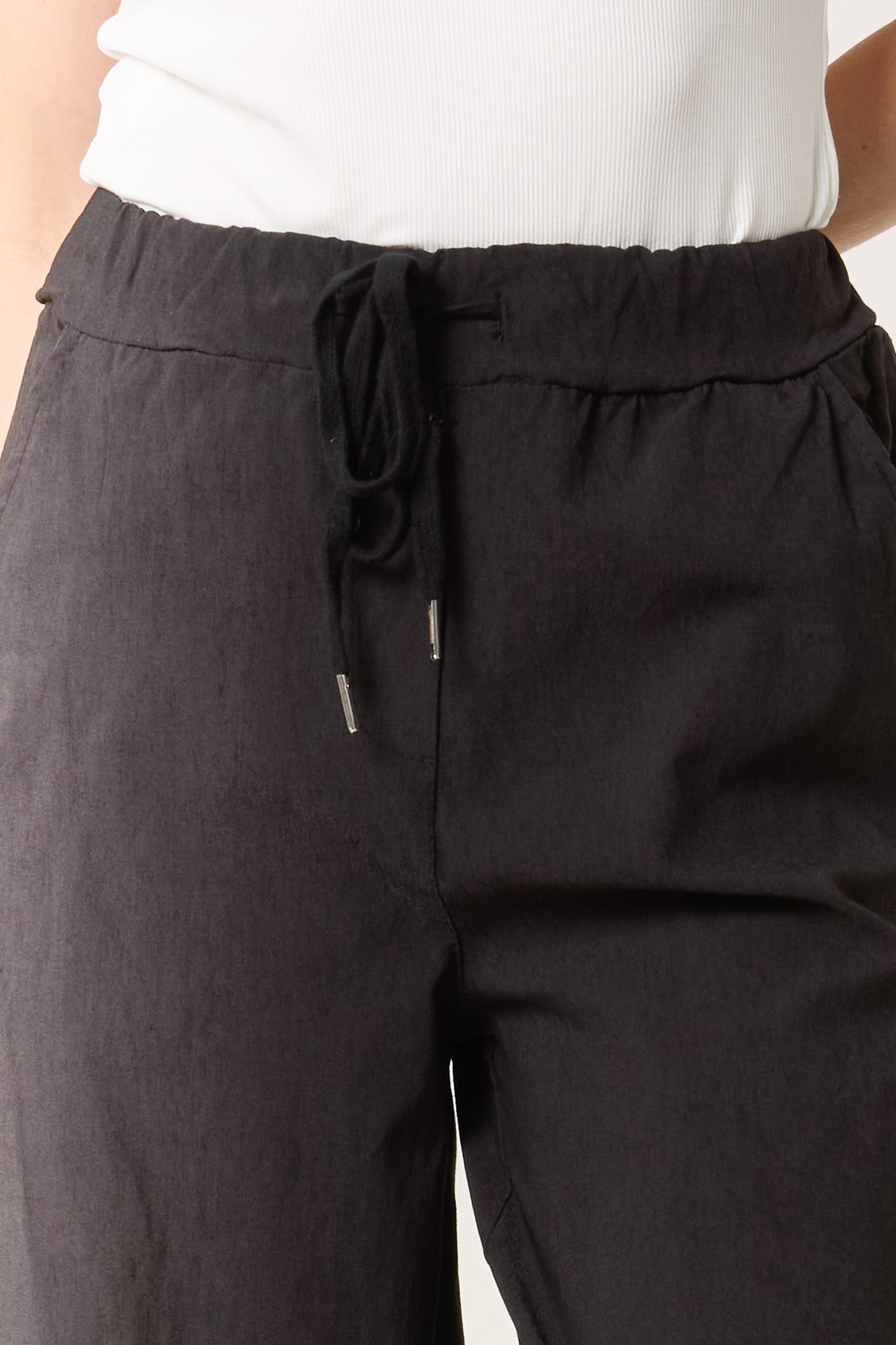 Magic Drawstring Wide Leg Trousers