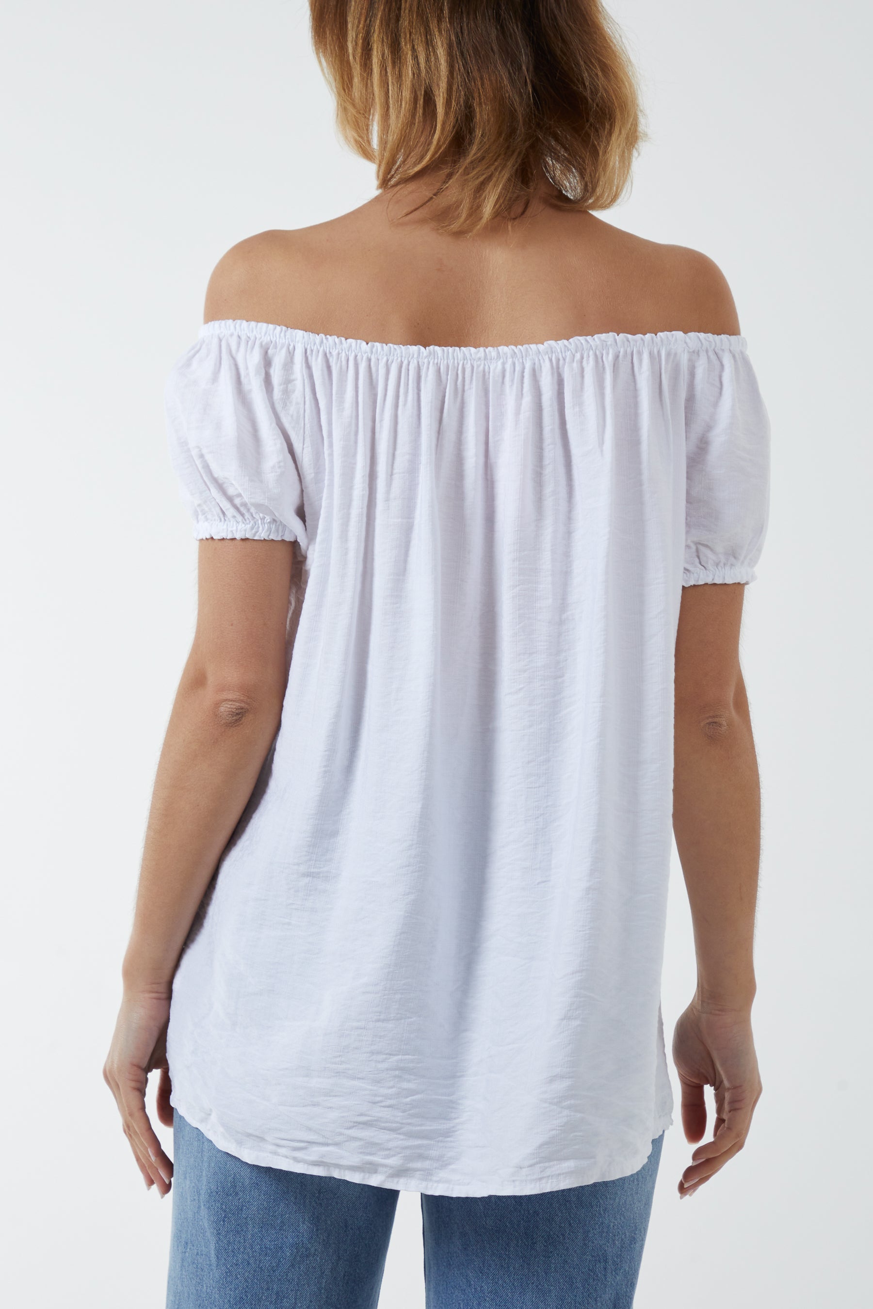 Short Sleeve Bardot Top