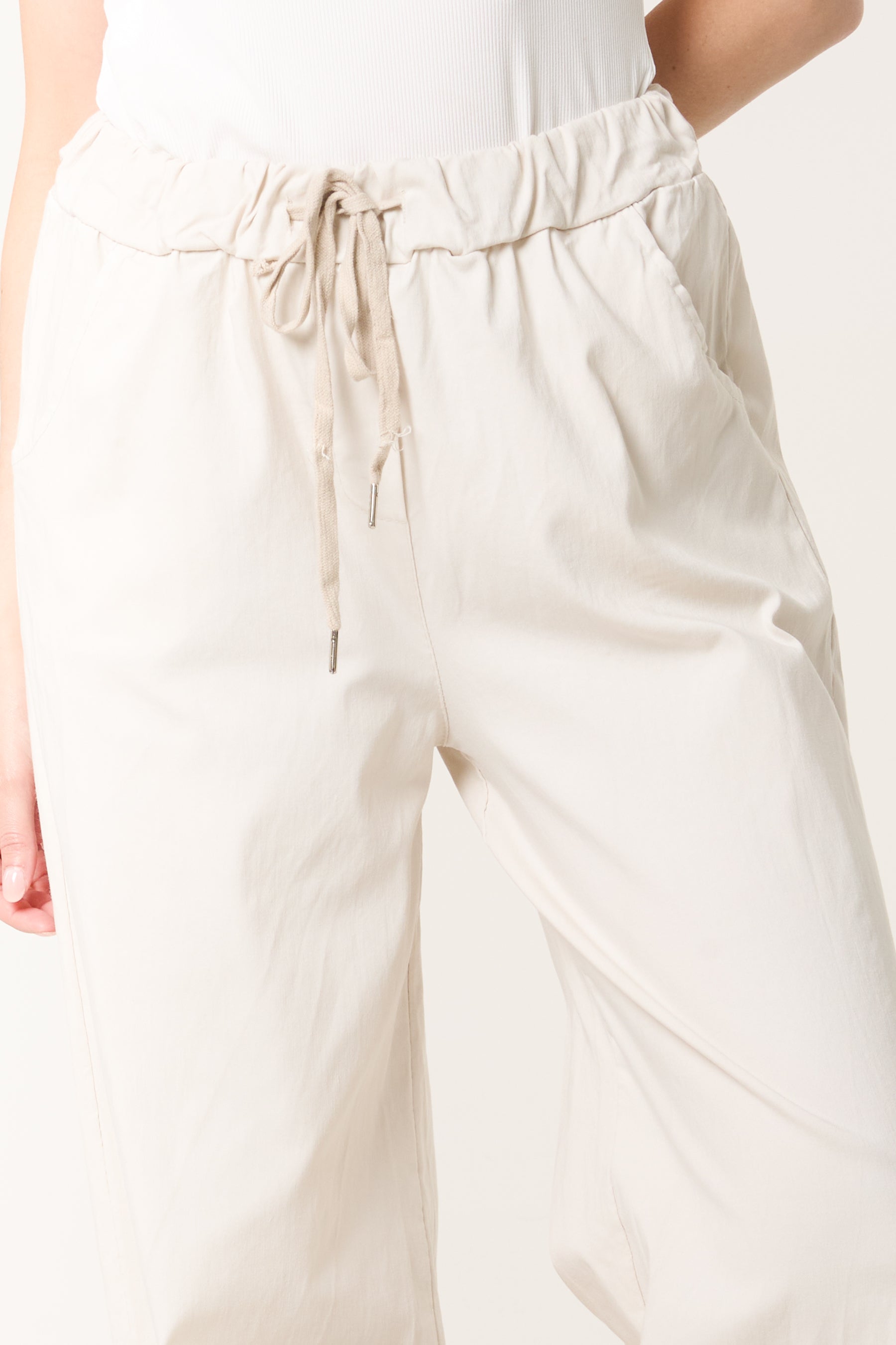 Magic Drawstring Wide Leg Trousers