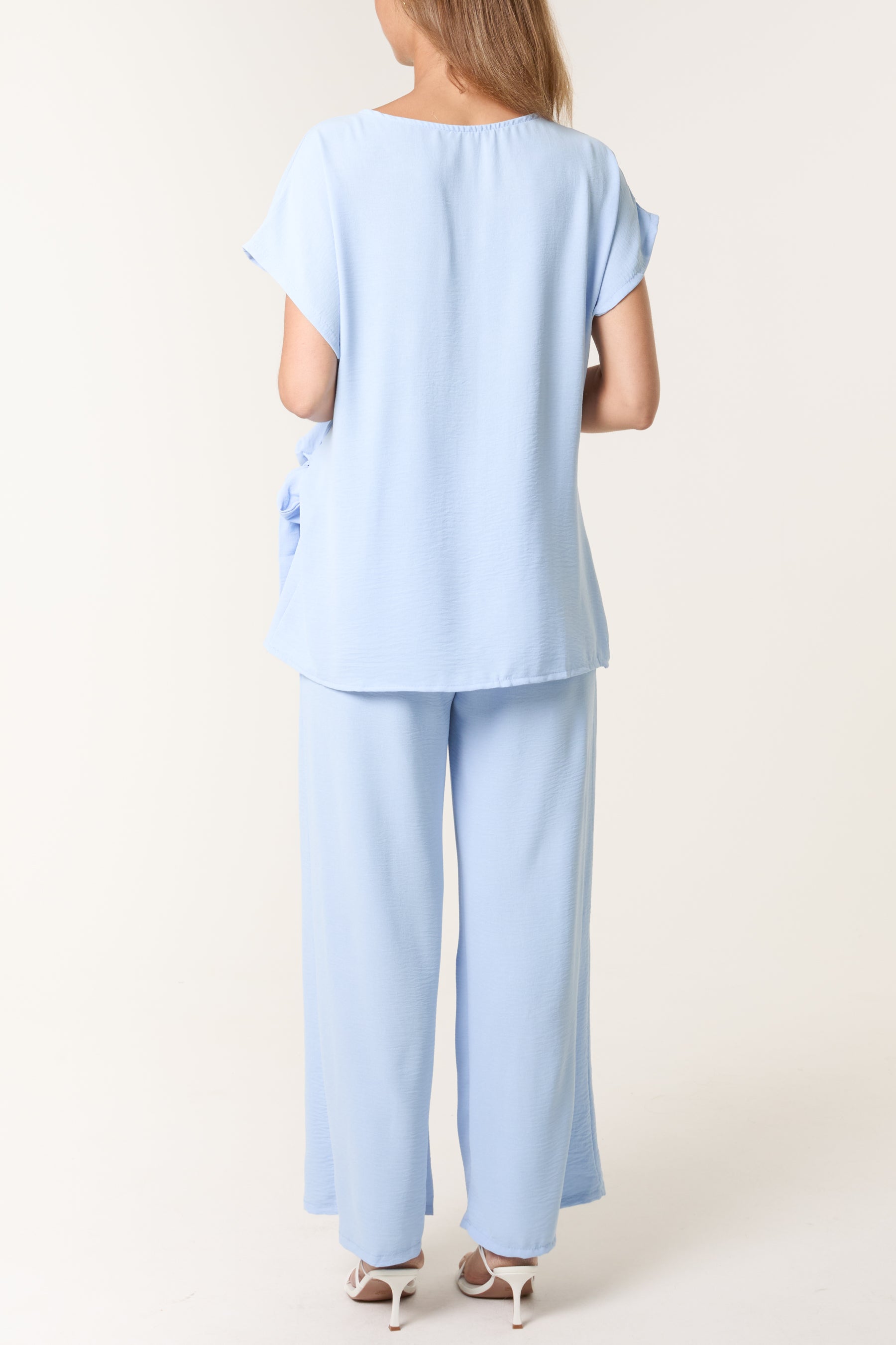 Tie Front Top & Wide Leg Trouser Co-ord