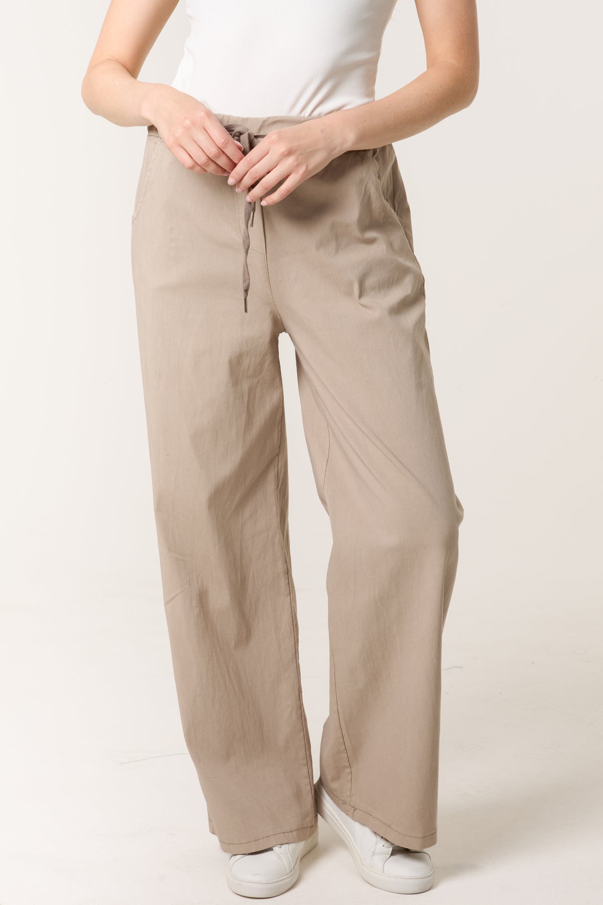 Magic Drawstring Wide Leg Trousers