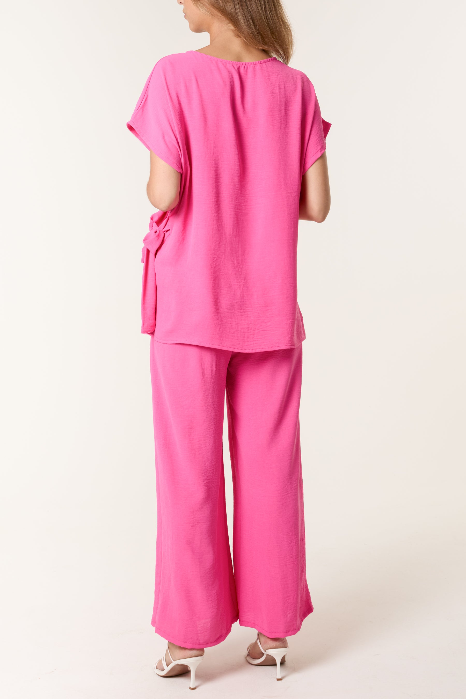 Tie Front Top & Wide Leg Trouser Co-ord