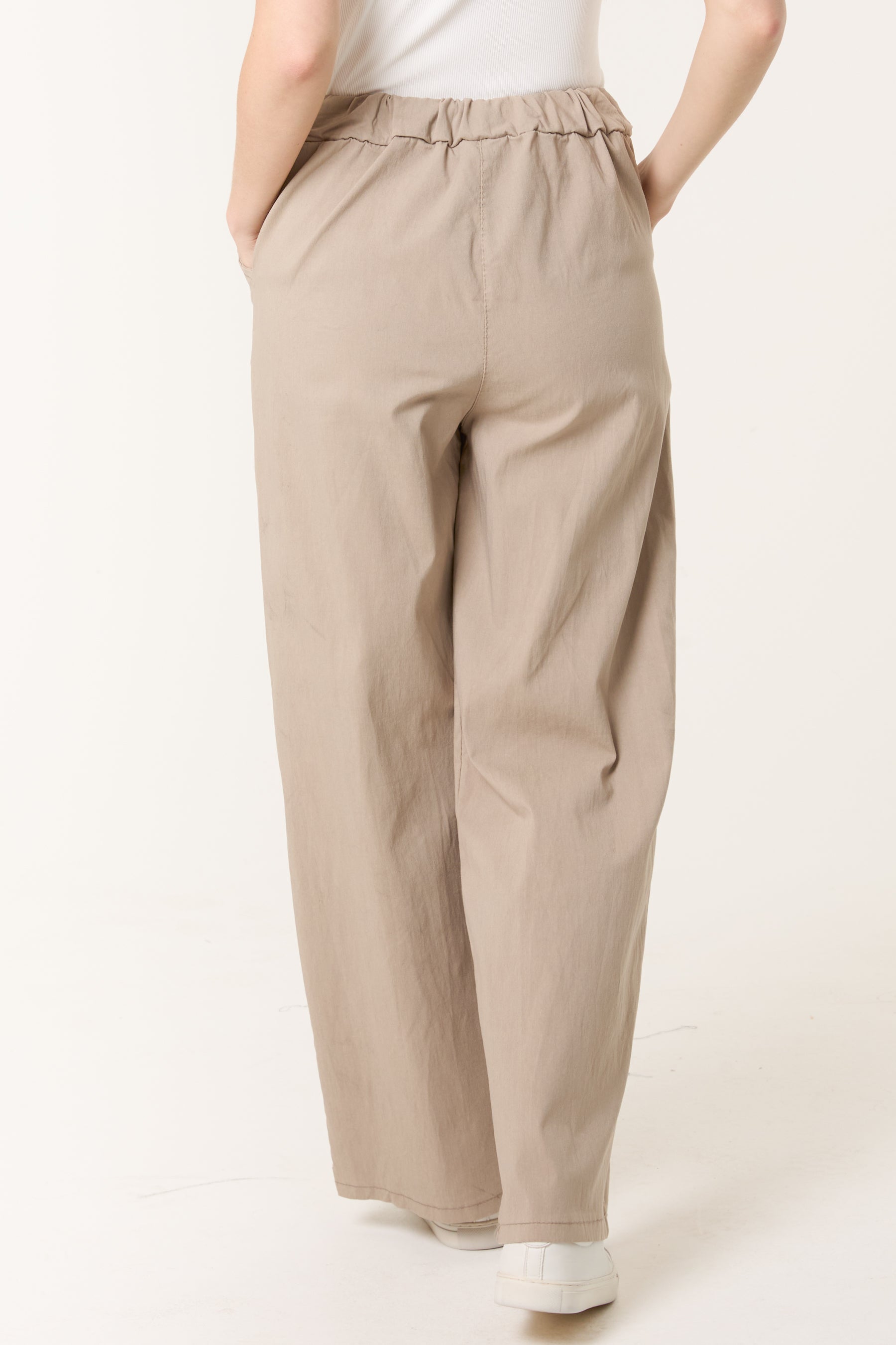 Magic Drawstring Wide Leg Trousers