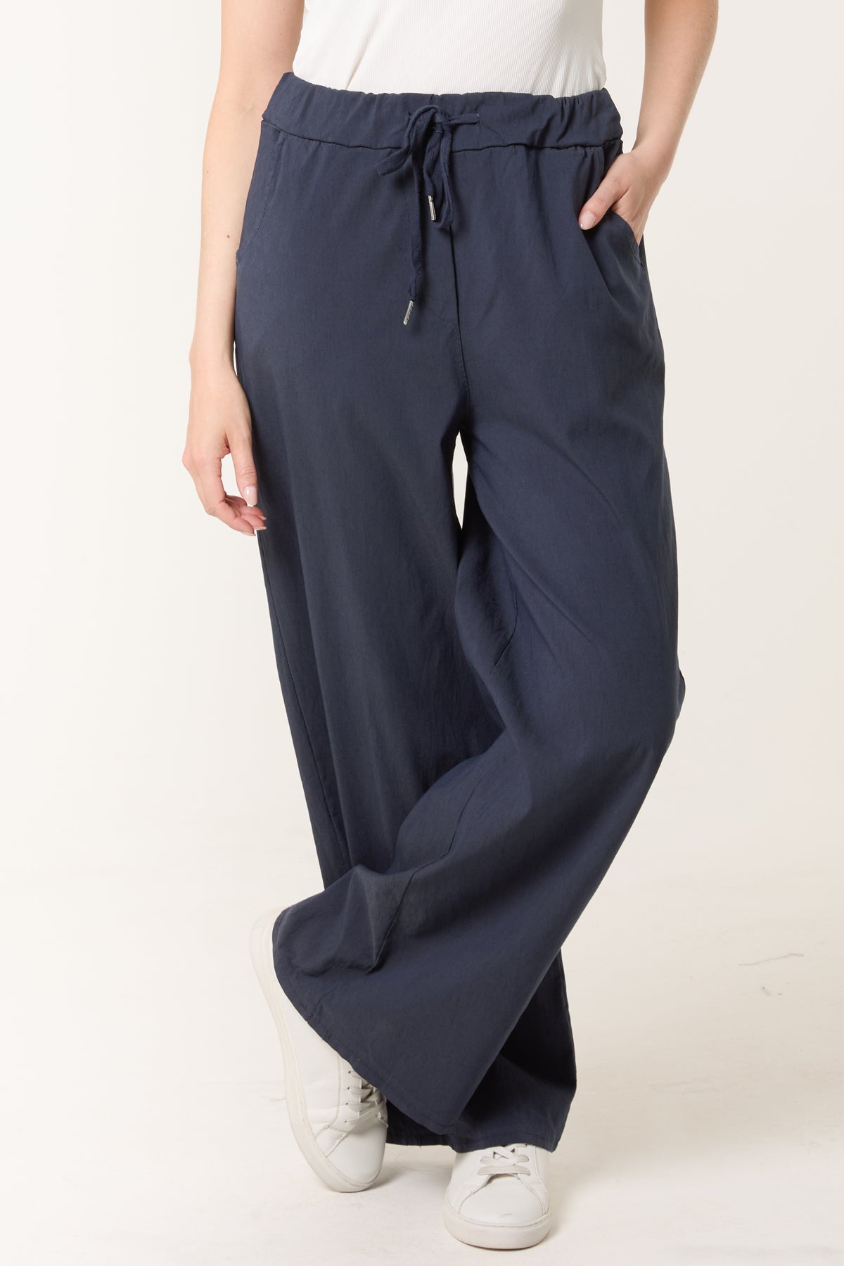 Magic Drawstring Wide Leg Trousers