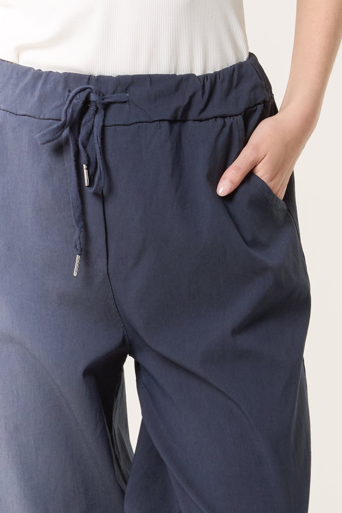 Magic Drawstring Wide Leg Trousers