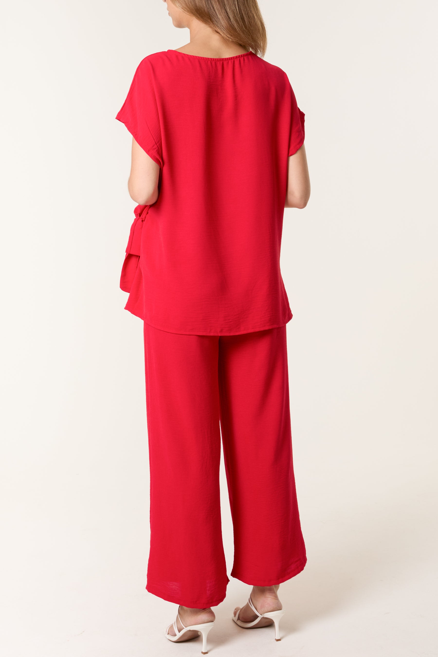 Tie Front Top & Wide Leg Trouser Co-ord