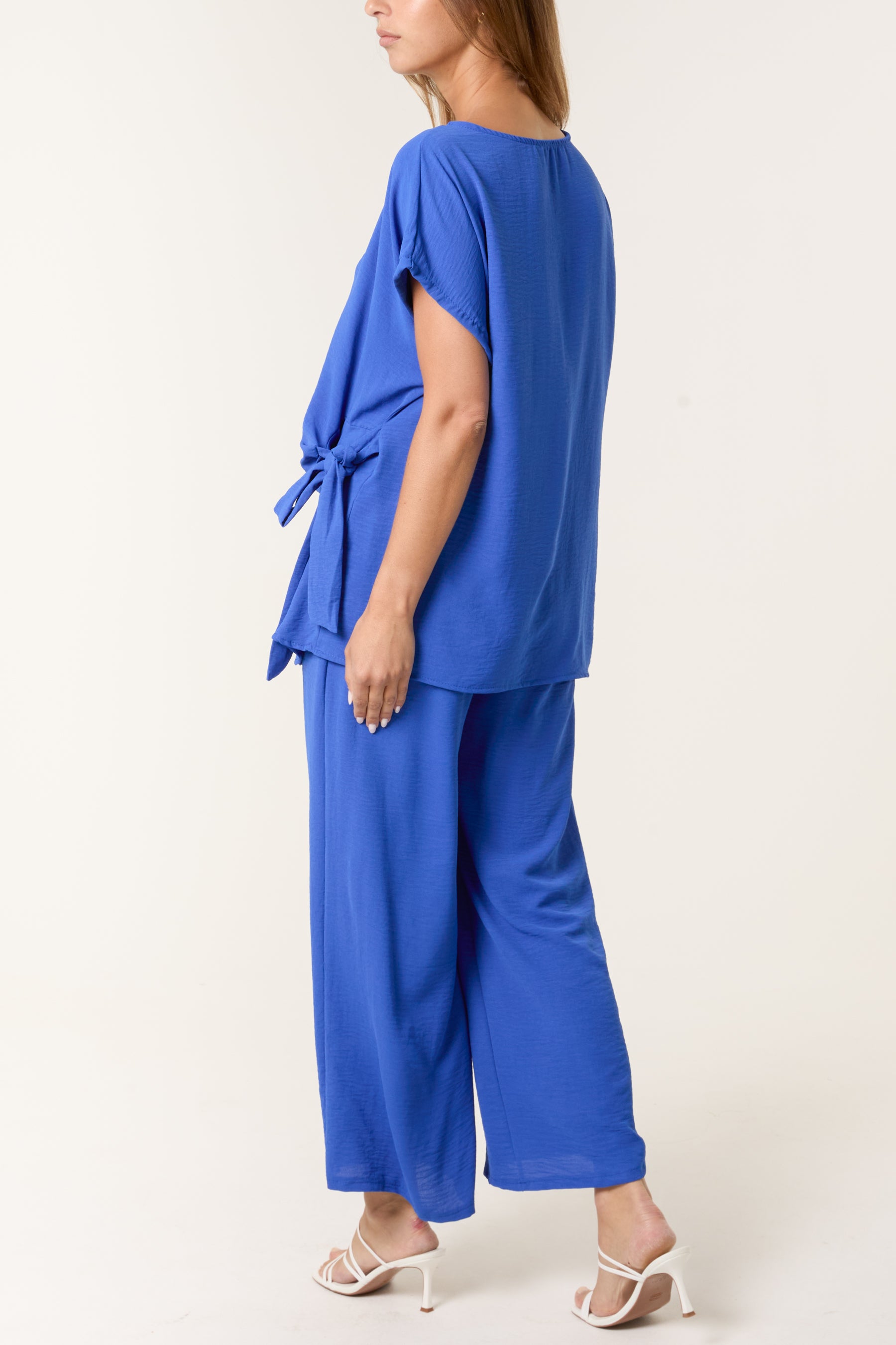 Tie Front Top & Wide Leg Trouser Co-ord