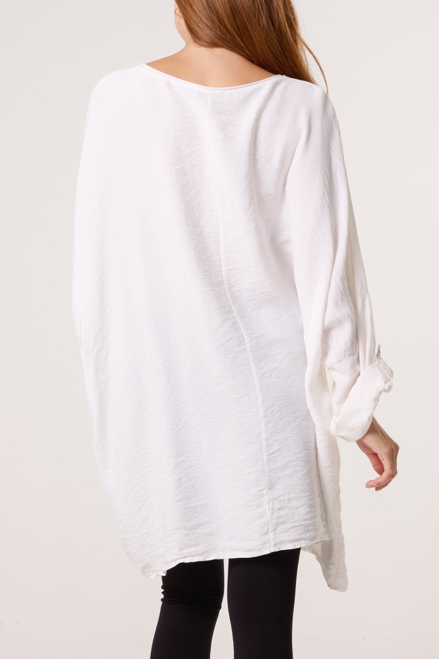 Foil 'Amour' V-Neck Long Sleeve Top