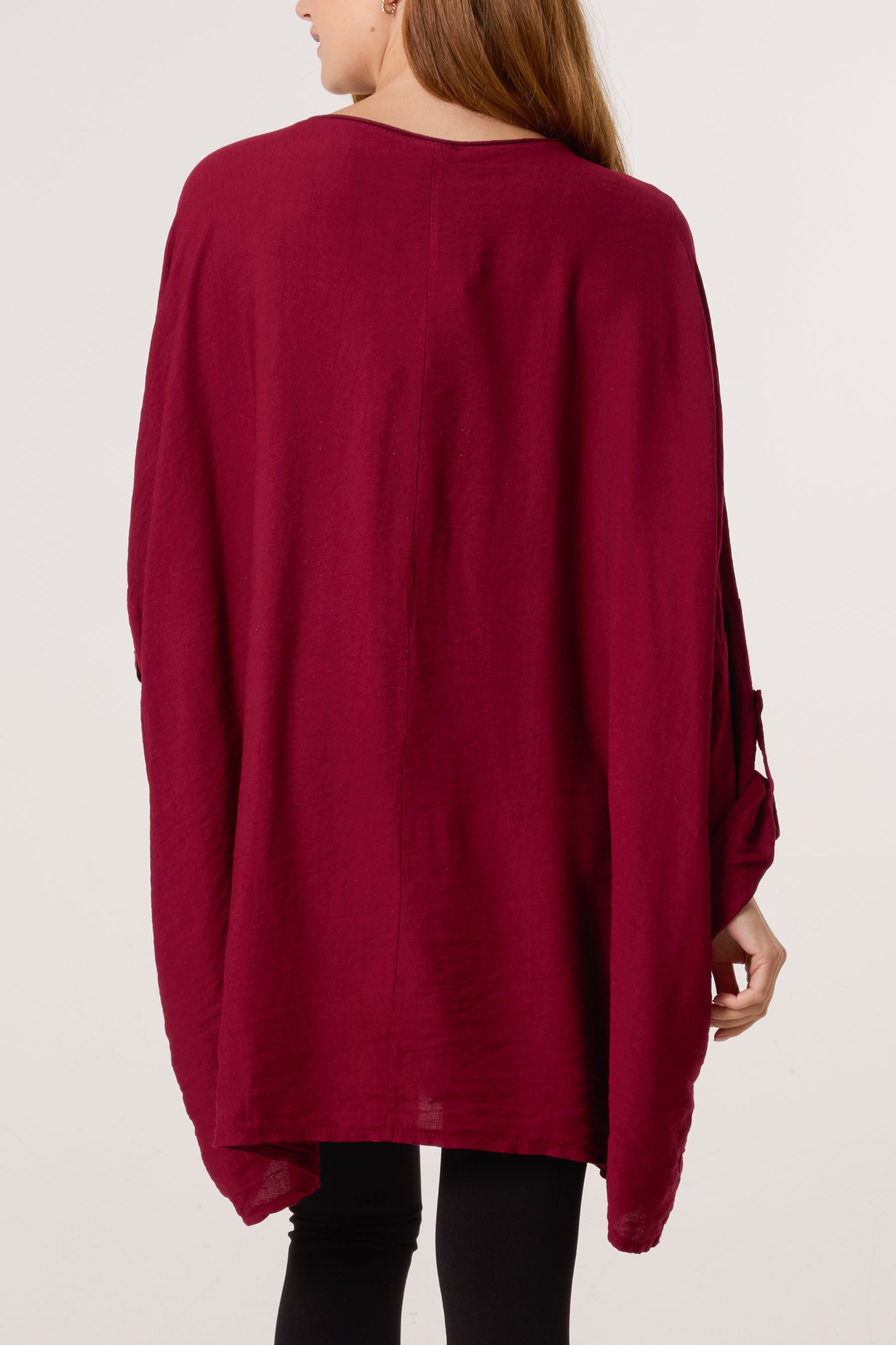 Foil 'Amour' V-Neck Long Sleeve Top