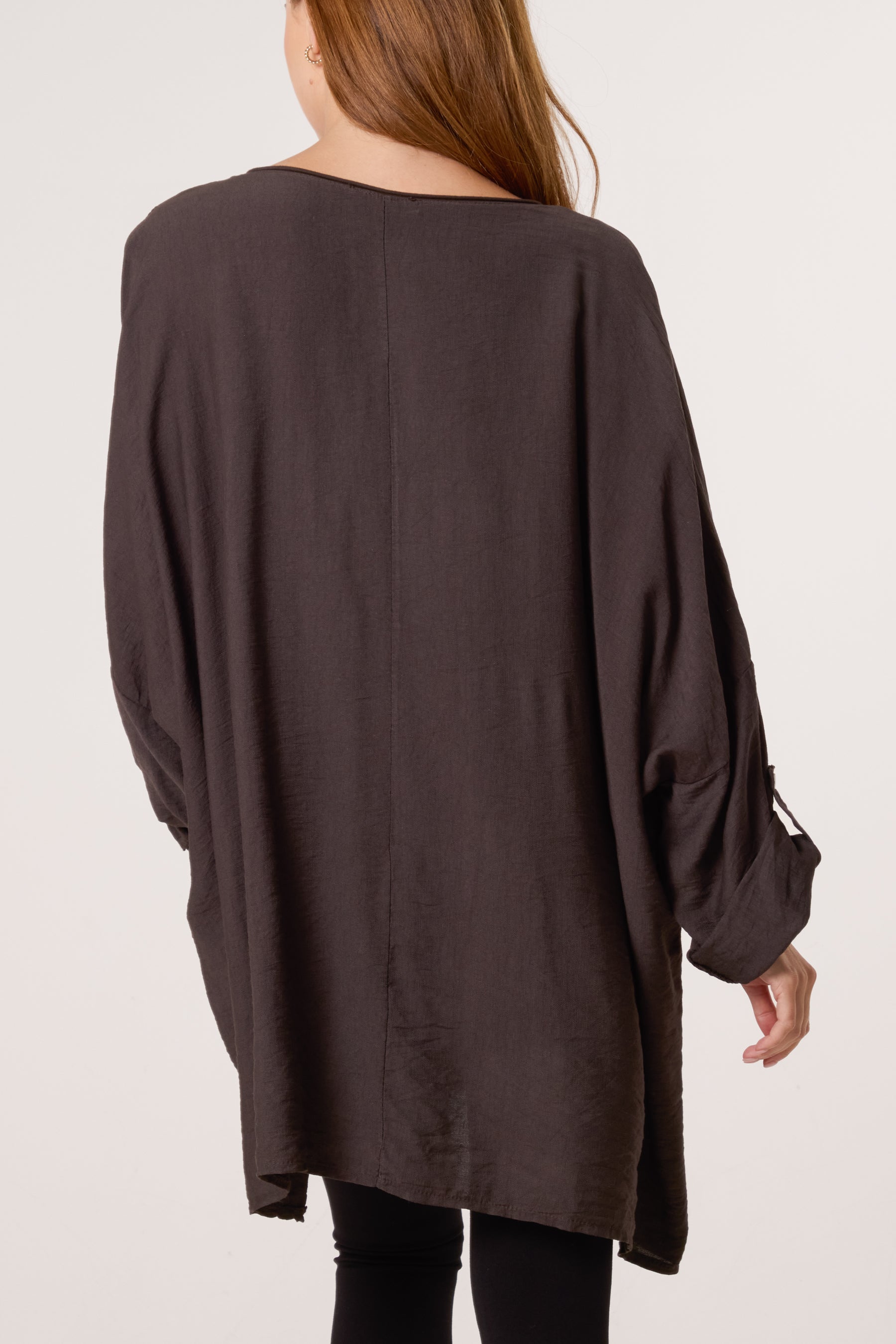 Foil 'Amour' V-Neck Long Sleeve Top