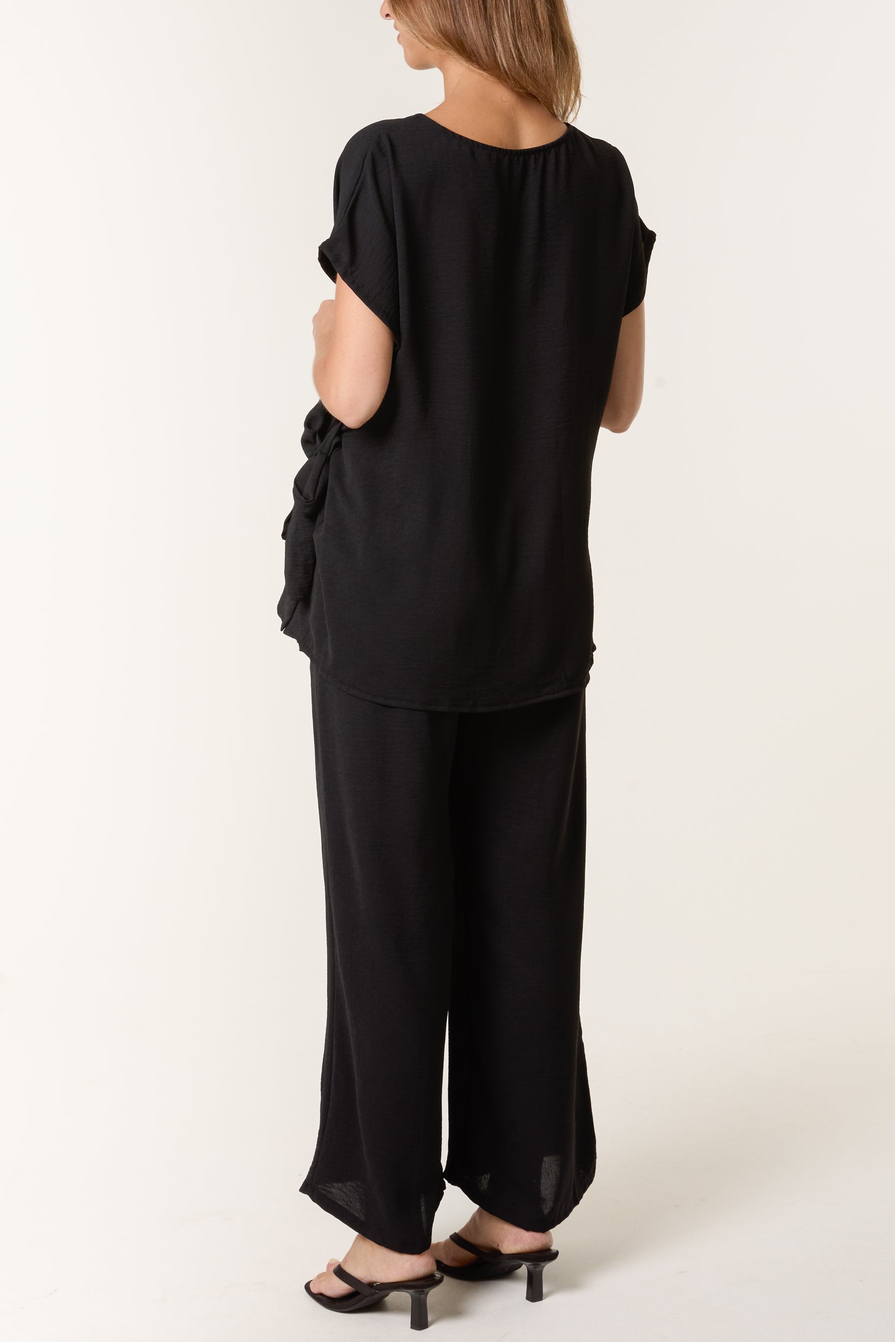 Tie Front Top & Wide Leg Trouser Co-ord